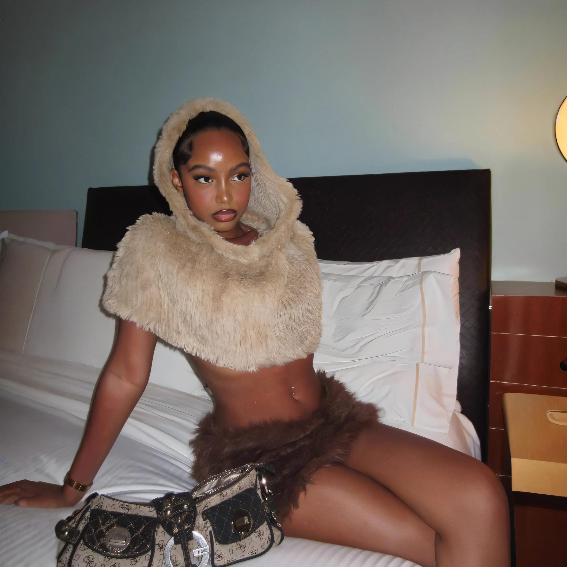 AISHA Faux Fur Cape - Image 3
