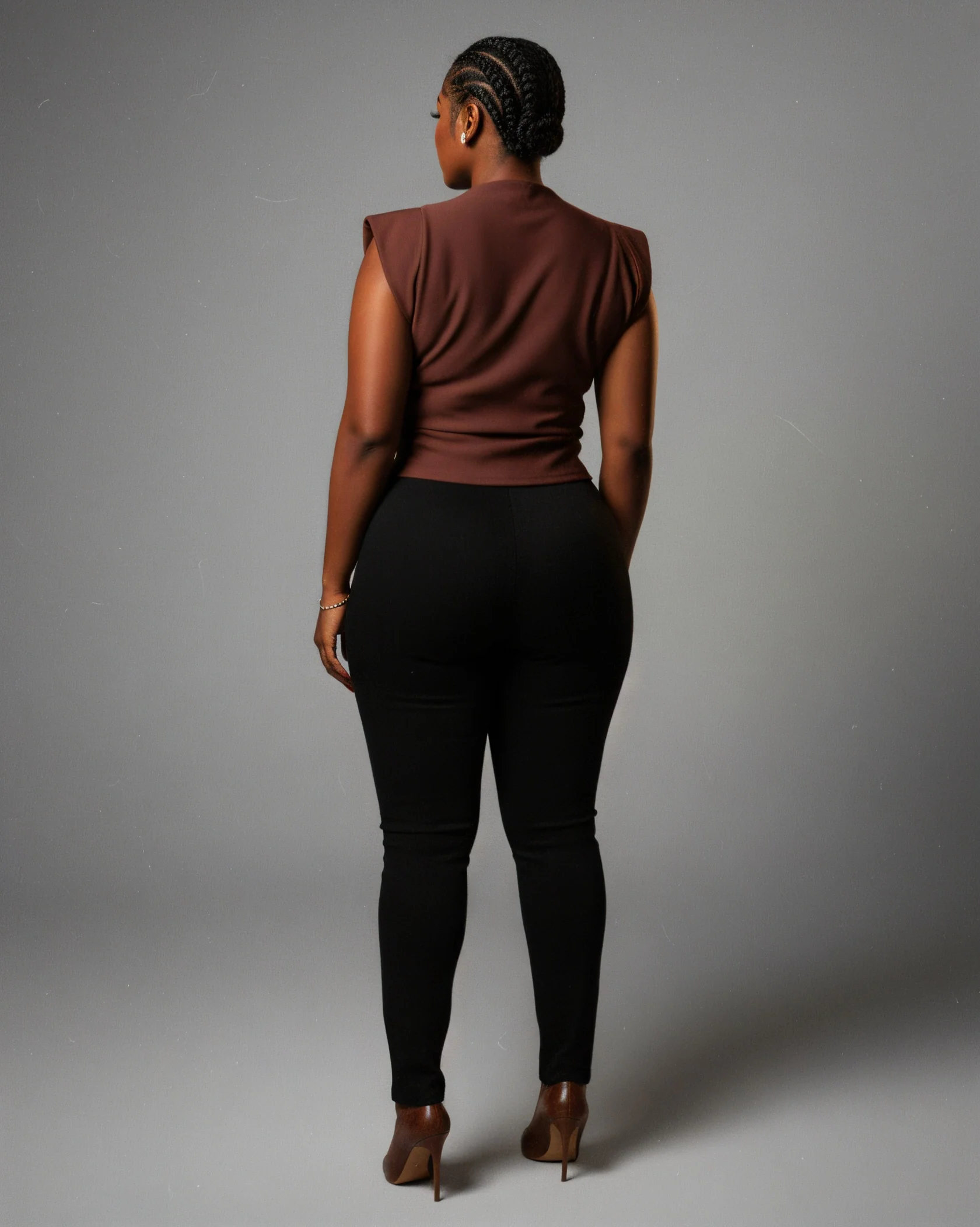 ALARMA Sculpted Asymmetric Draped Top - Image 4