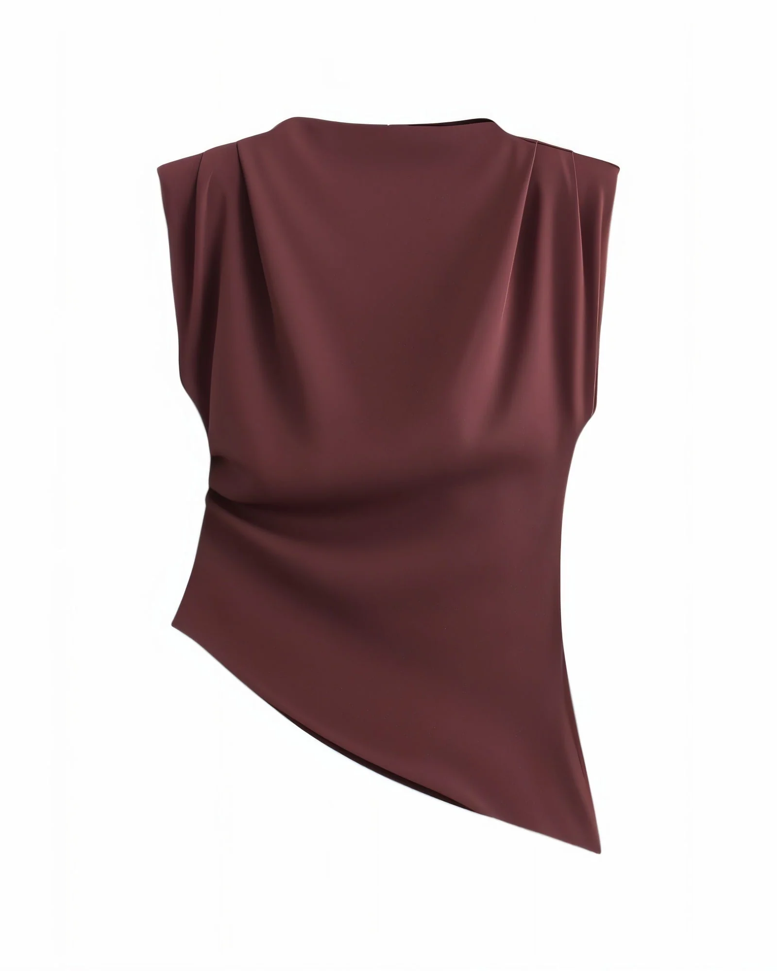 ALARMA Sculpted Asymmetric Draped Top - Image 5