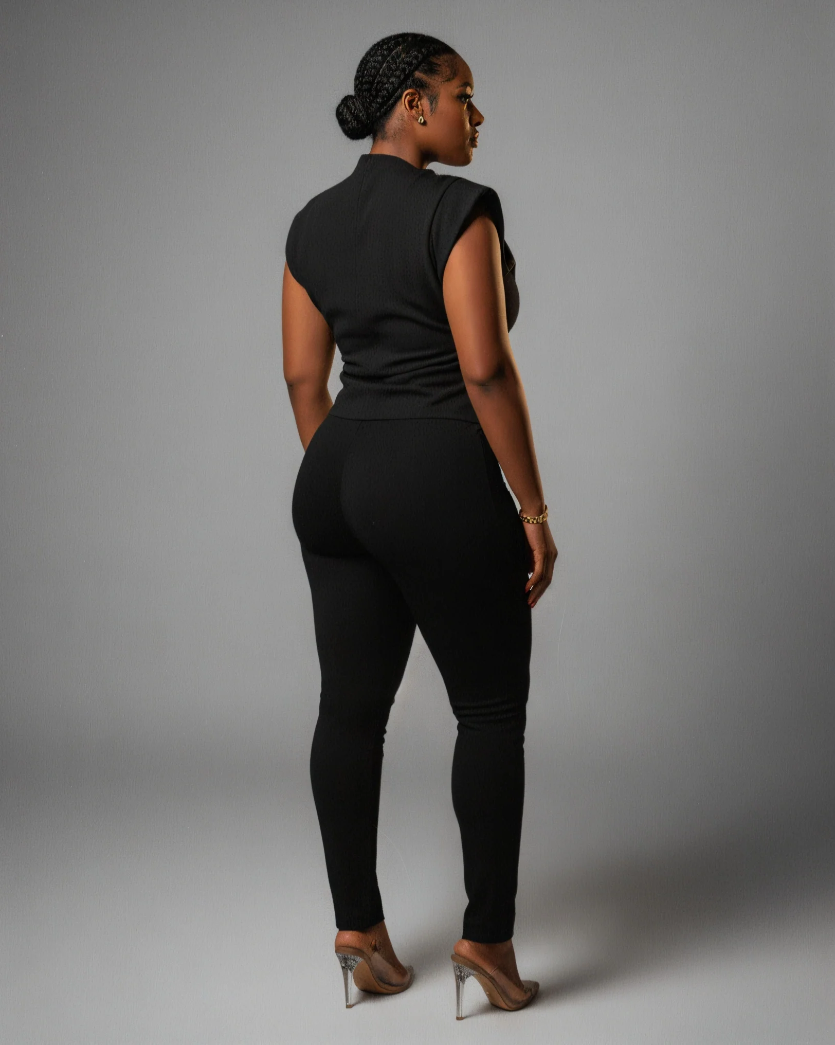 ALARMA Sculpted Asymmetric Draped Top - Image 9