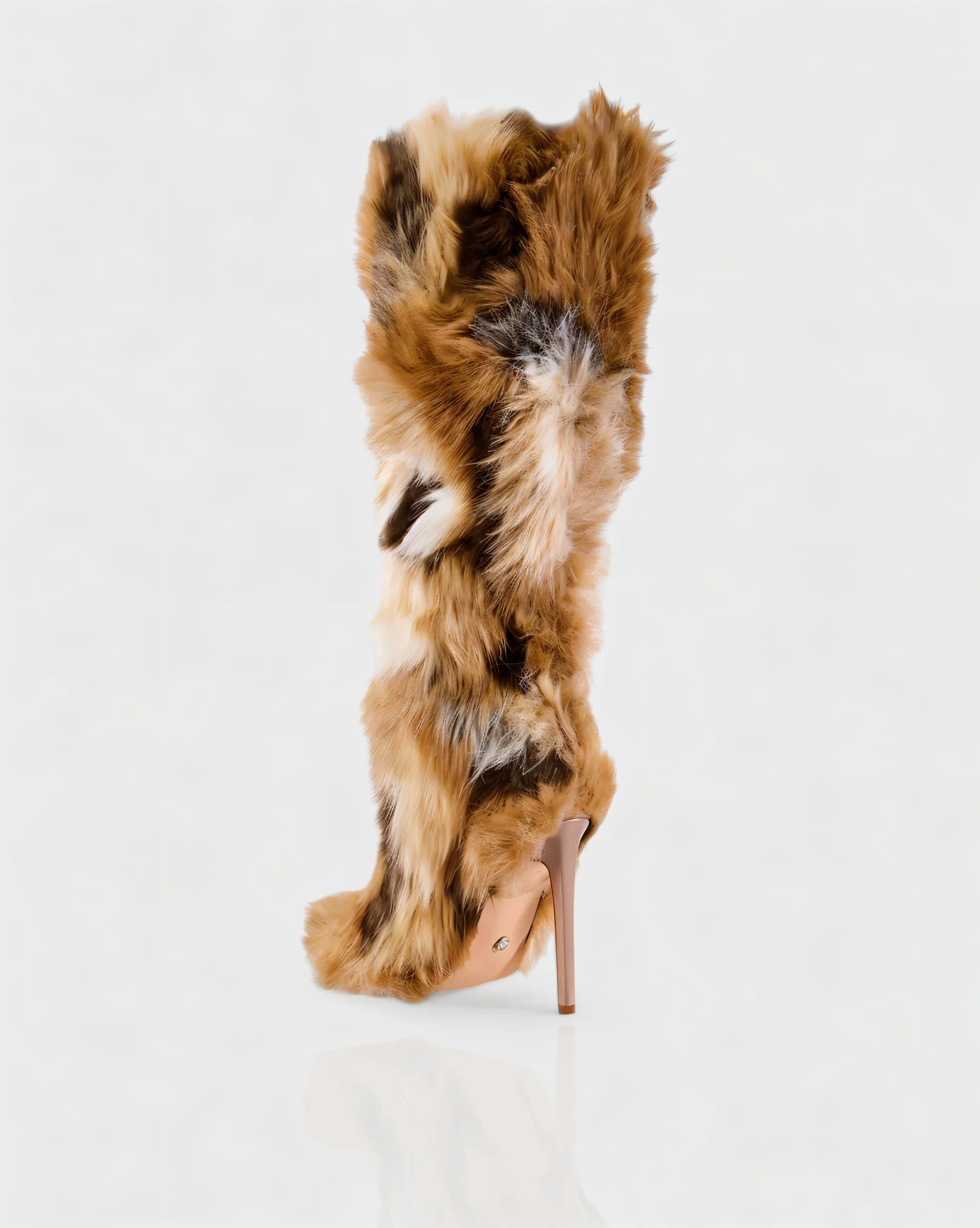 ALBA Multicoloured Faux Fur Boots - Image 4
