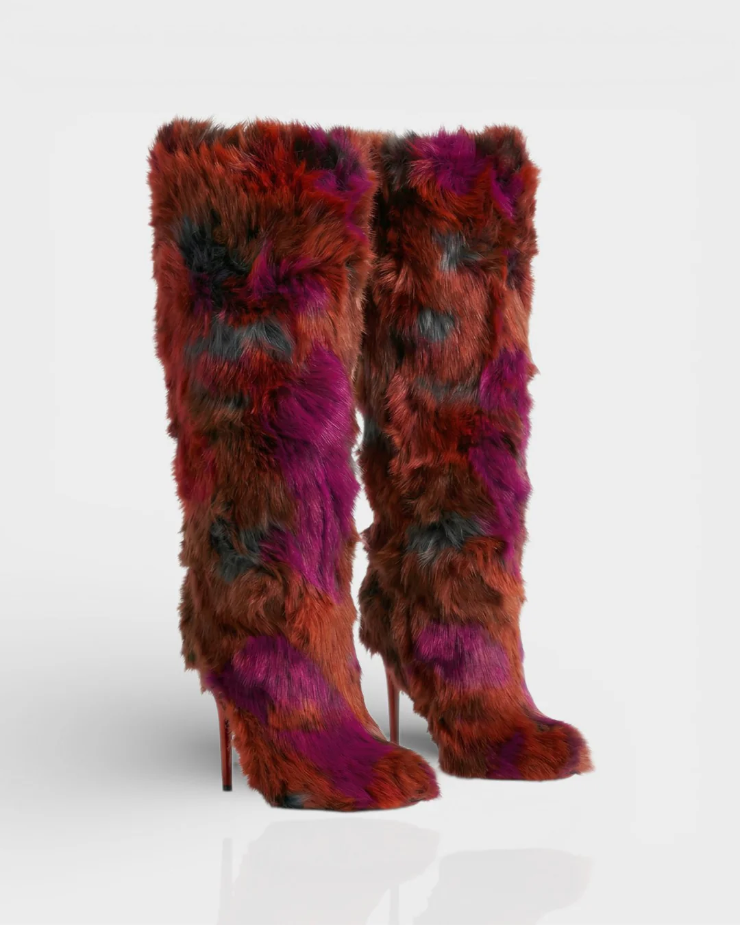ALBA Multicoloured Faux Fur Boots - Image 6