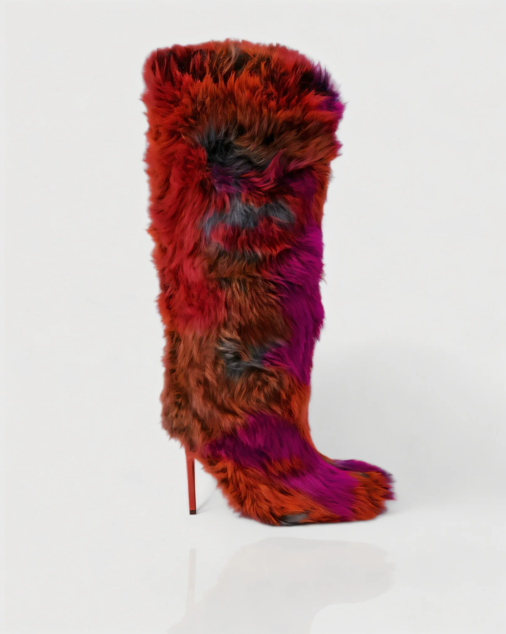 ALBA Multicoloured Faux Fur Boots - Image 7