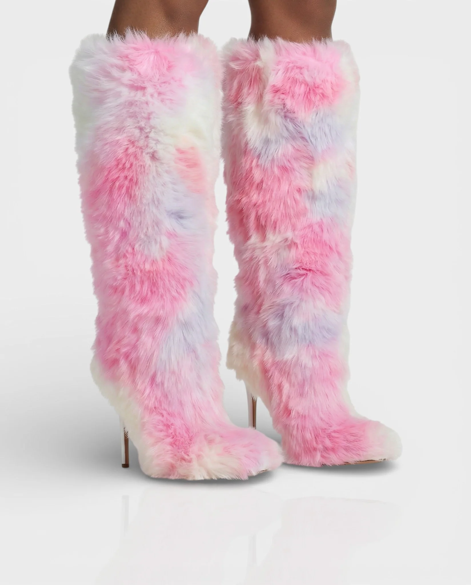 ALBA Multicoloured Faux Fur Boots - Image 8