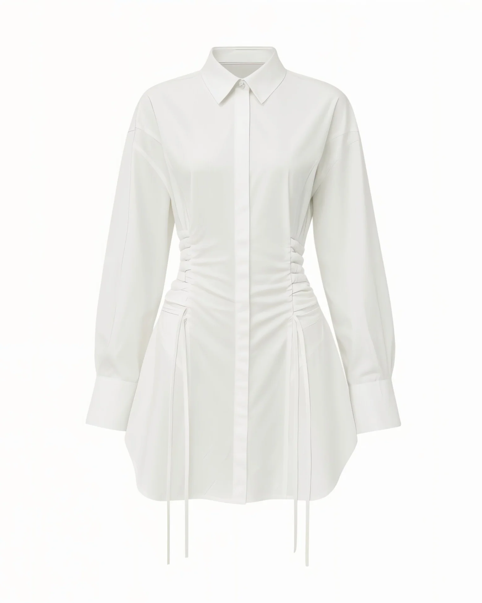 ALEXANDRA Corset Waist Button-Up Shirt Dress - Image 5