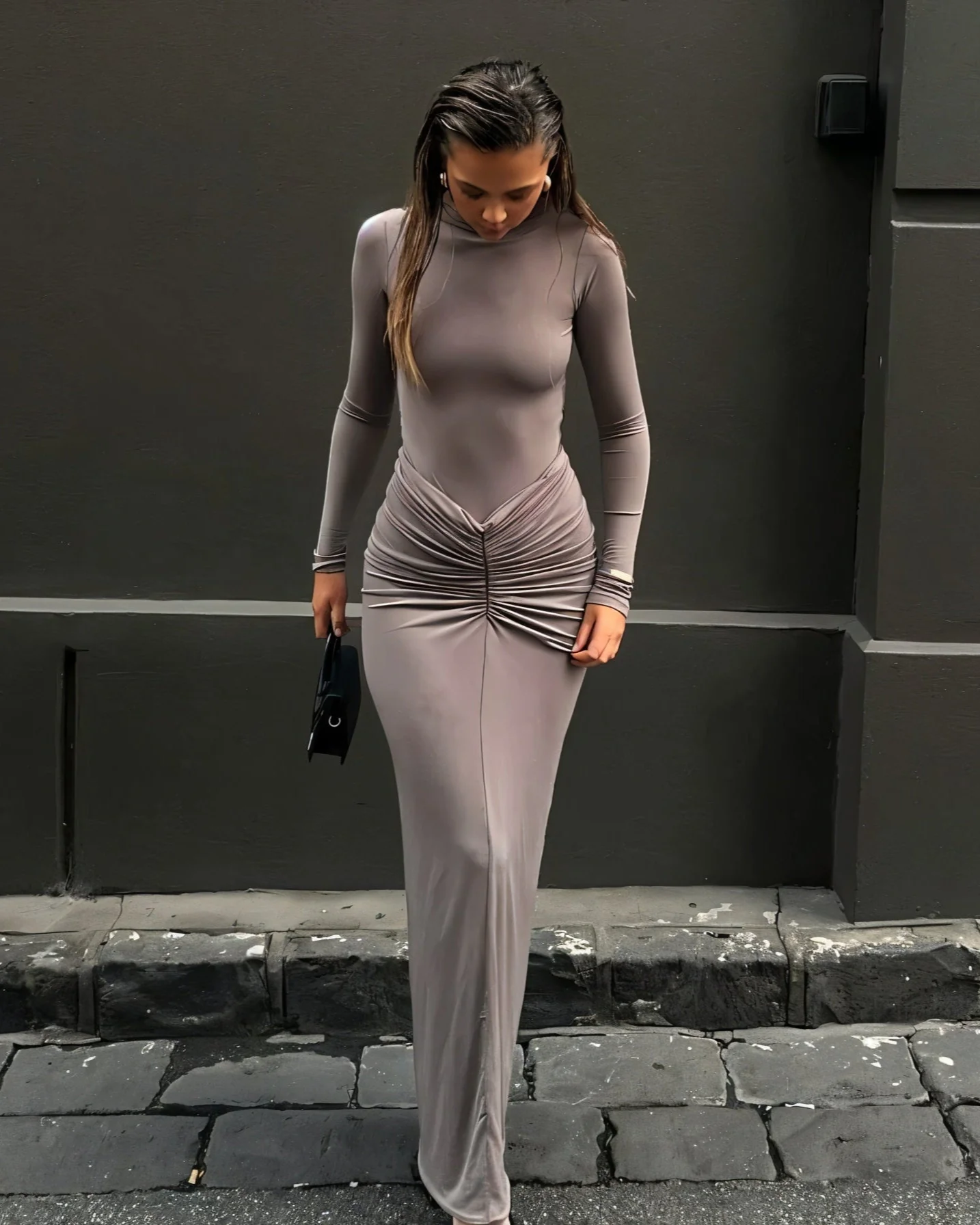 ALICE Ruched Maxi Dress - Image 4