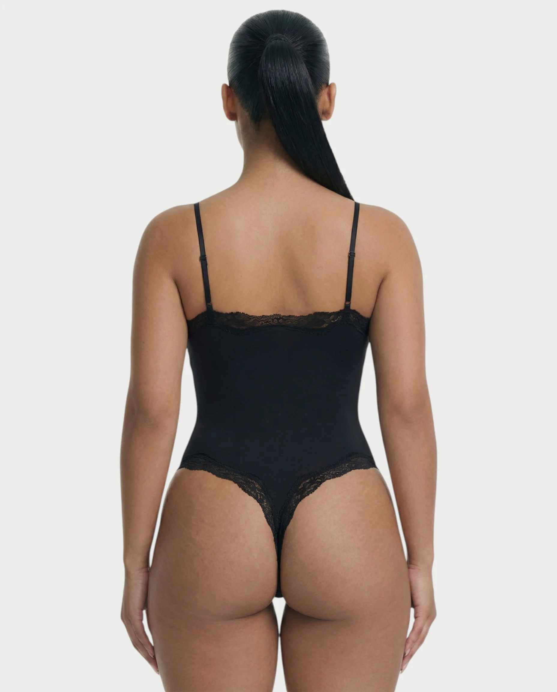 AMELYA Lace-Trim Shapewear Bodysuit - Image 29