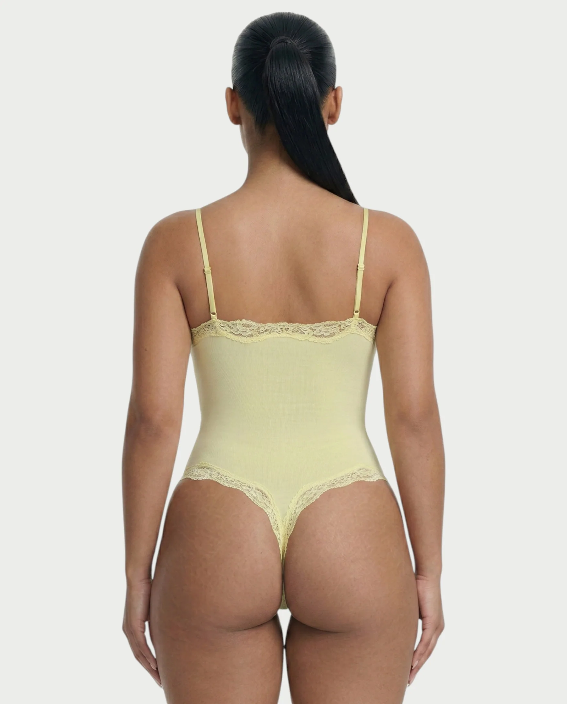 AMELYA Lace-Trim Shapewear Bodysuit - Image 3