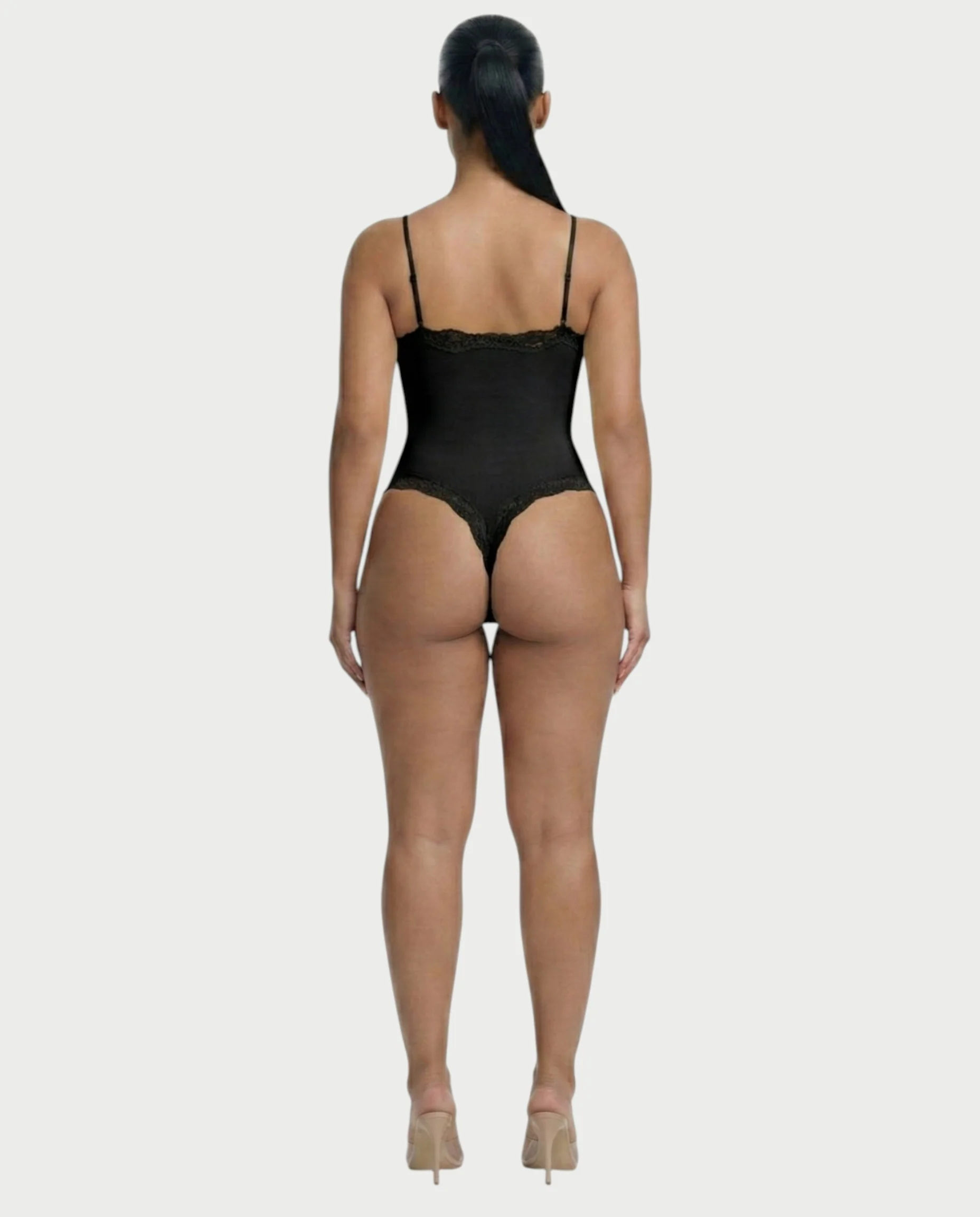 AMELYA Lace-Trim Shapewear Bodysuit - Image 30