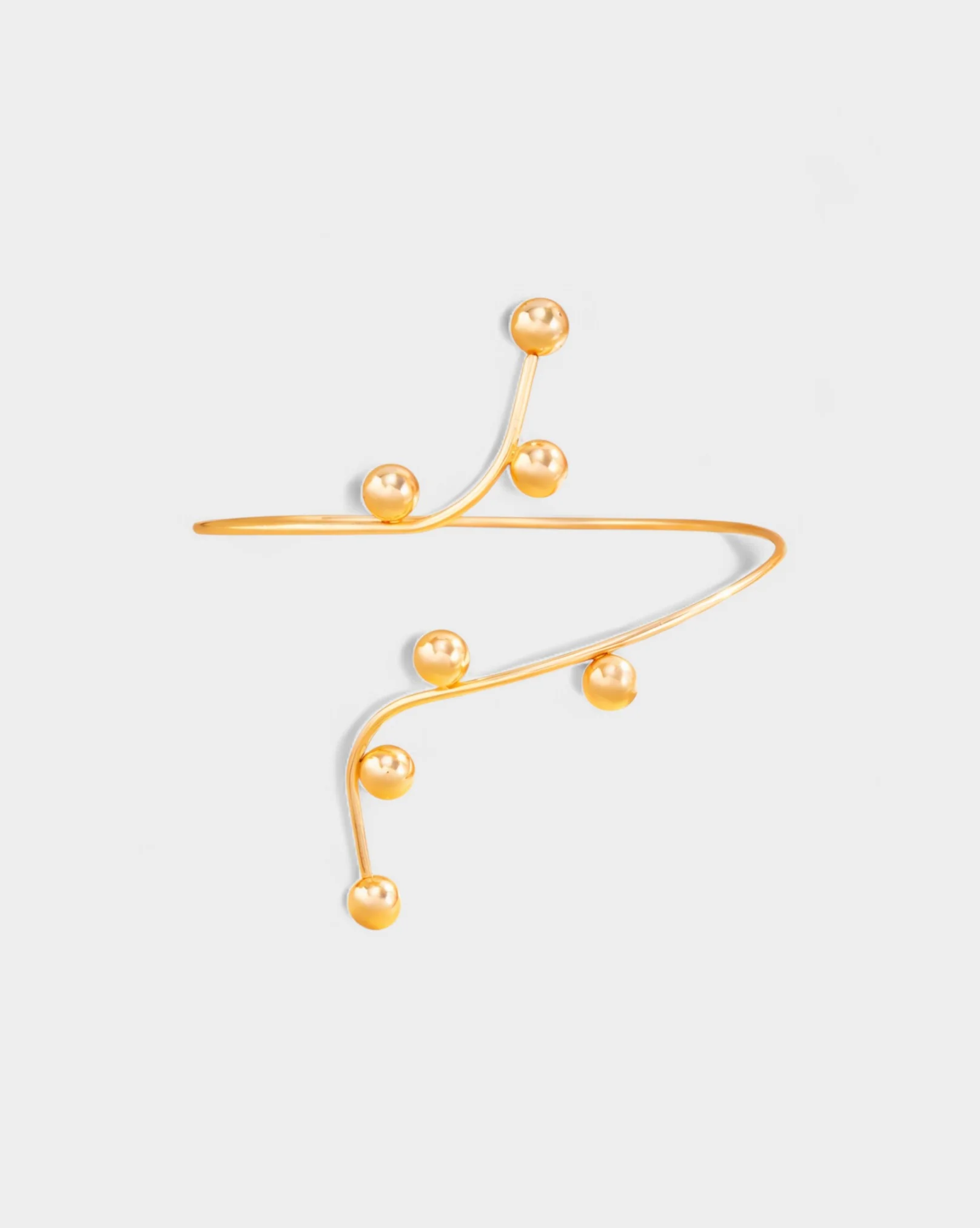 ANAYLA Metal Ball Accent Arm Cuff Bracelet - Image 3