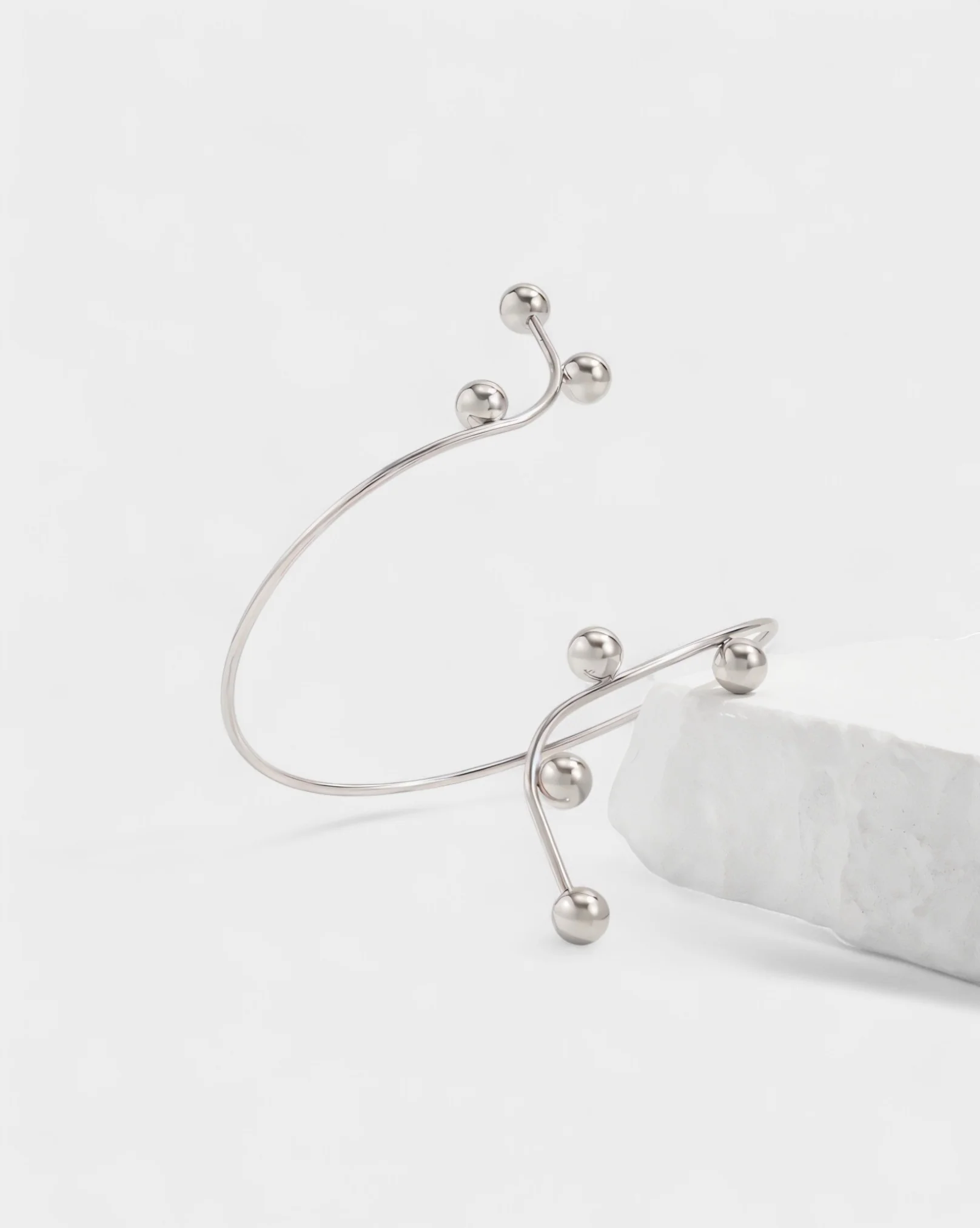 ANAYLA Metal Ball Accent Arm Cuff Bracelet - Image 7