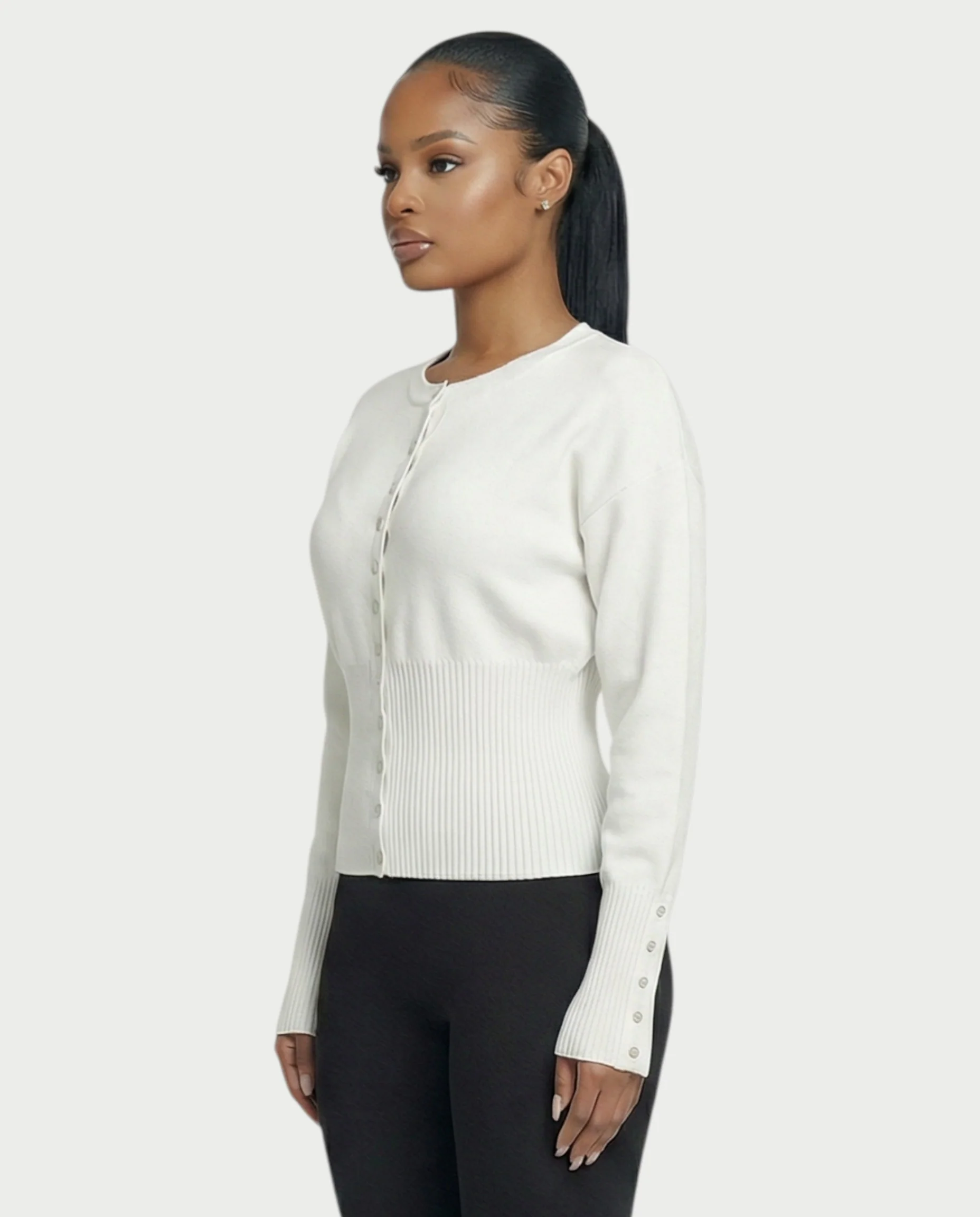 Button-Up Long Sleeve Cardigan - Image 11