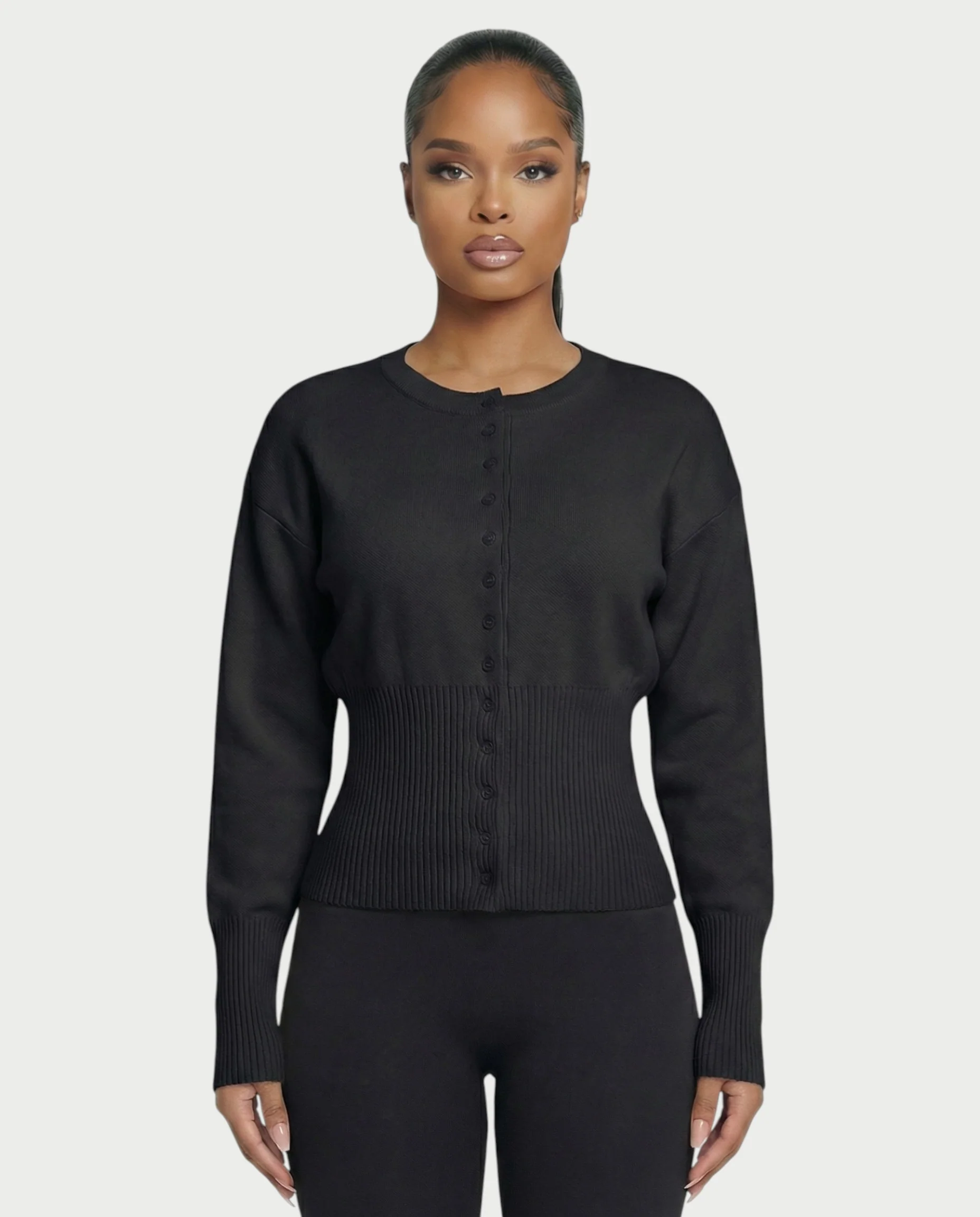 Button-Up Long Sleeve Cardigan - Image 13