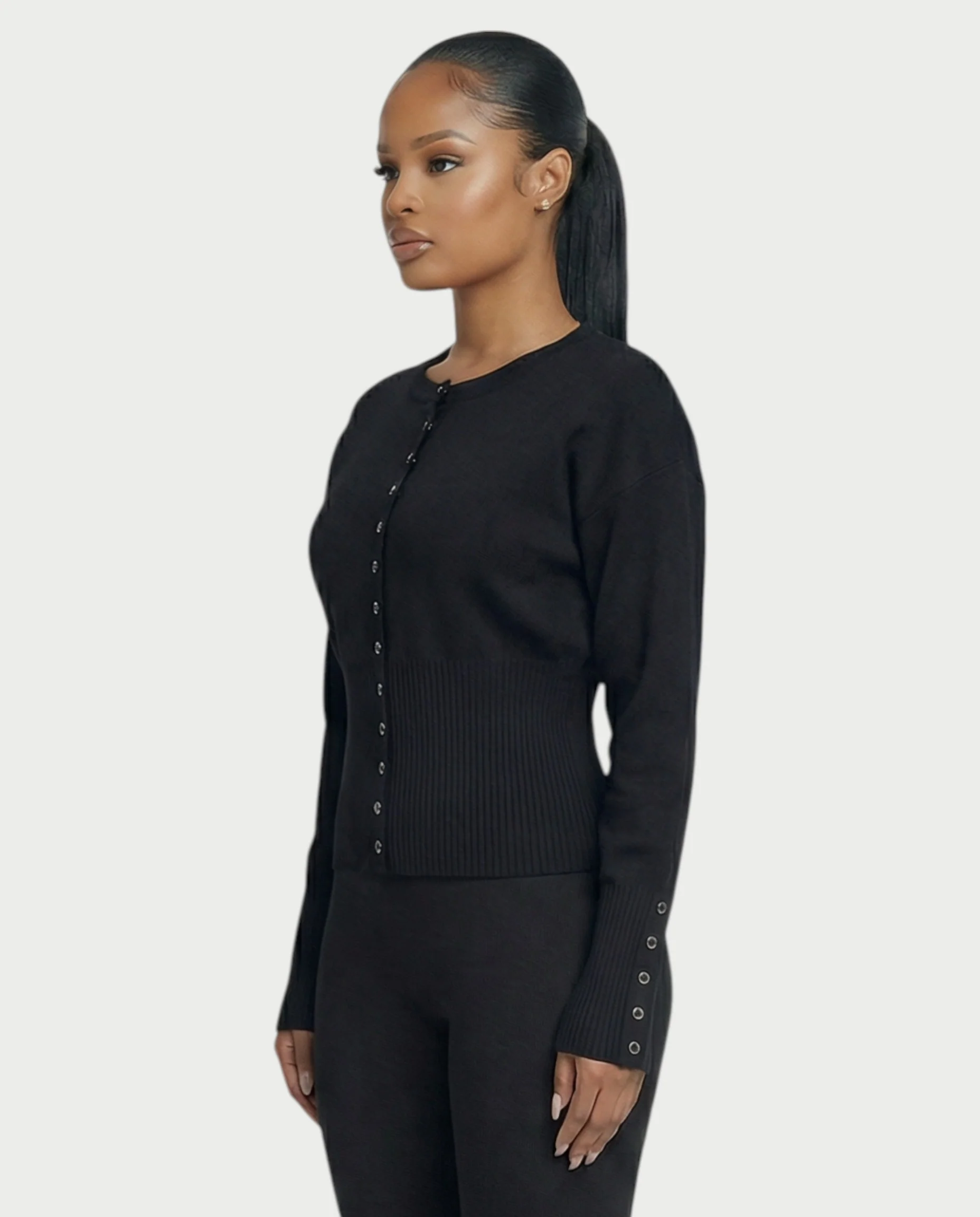 Button-Up Long Sleeve Cardigan - Image 15