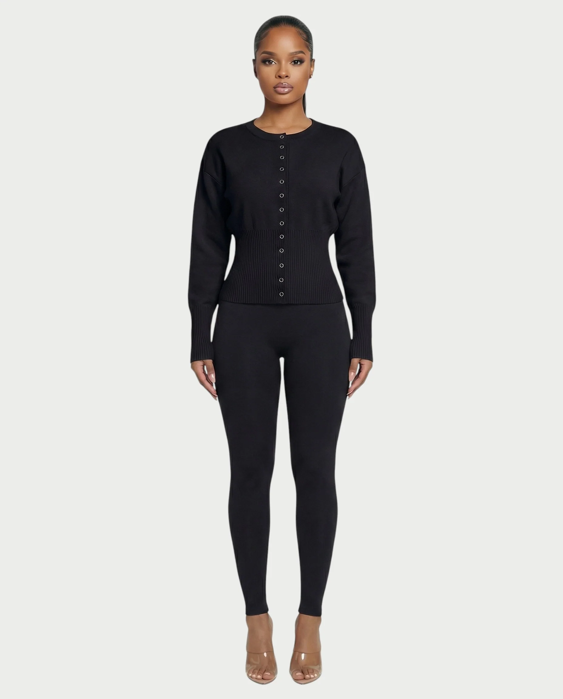 Button-Up Long Sleeve Cardigan - Image 16