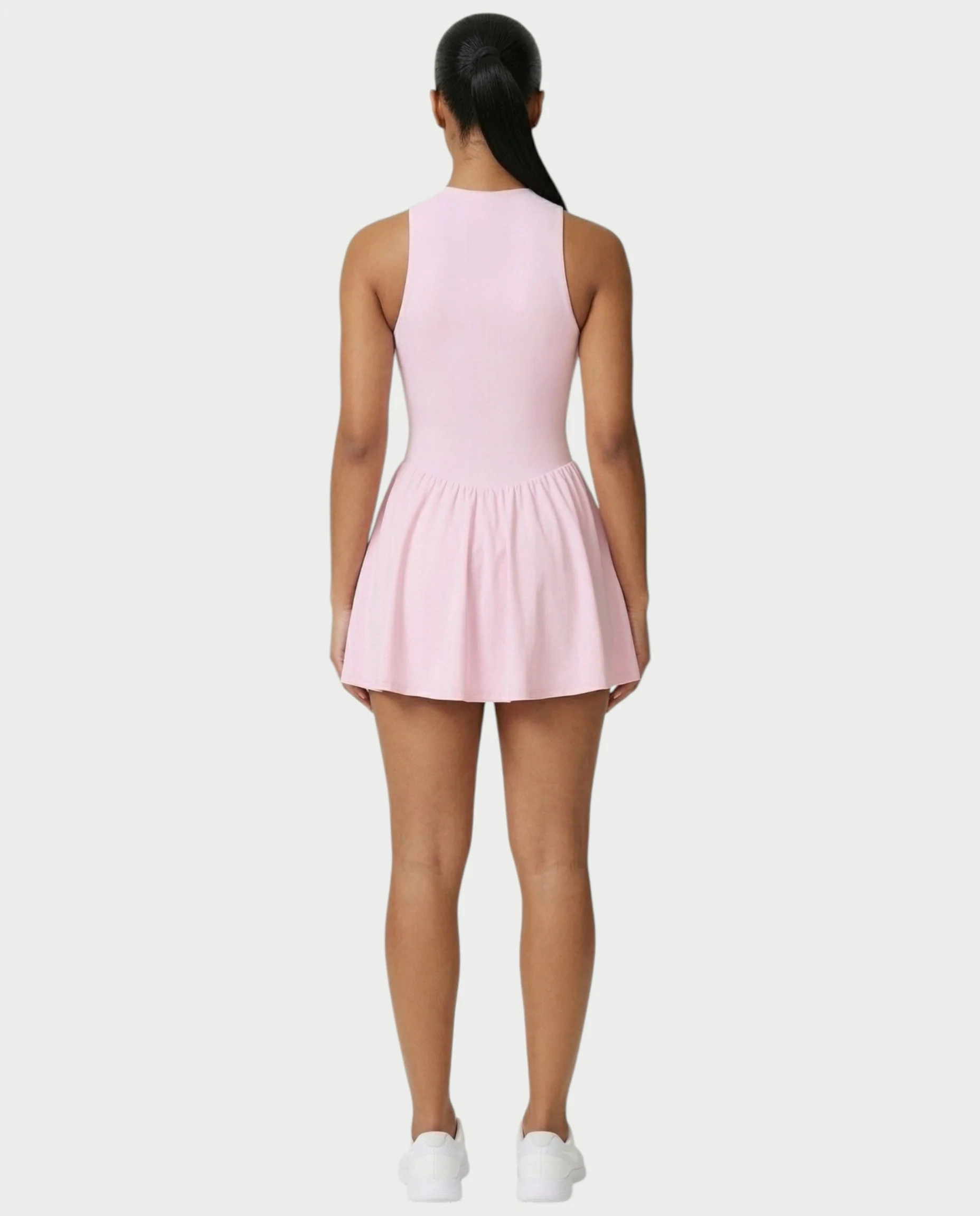 CAPRICE Zip-Front Sport Flared Tennis Skirt Mini Dress - Image 12