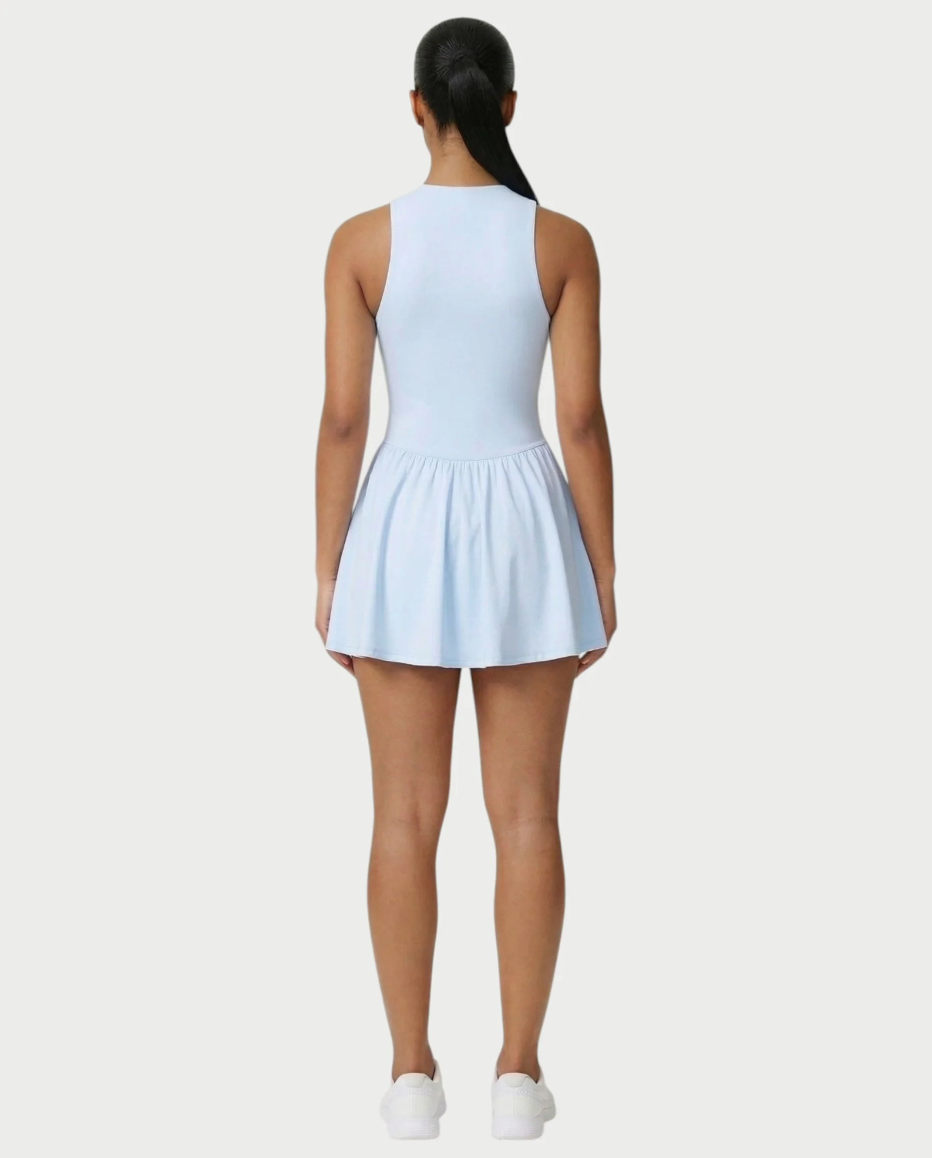 CAPRICE Zip-Front Sport Flared Tennis Skirt Mini Dress - Image 17