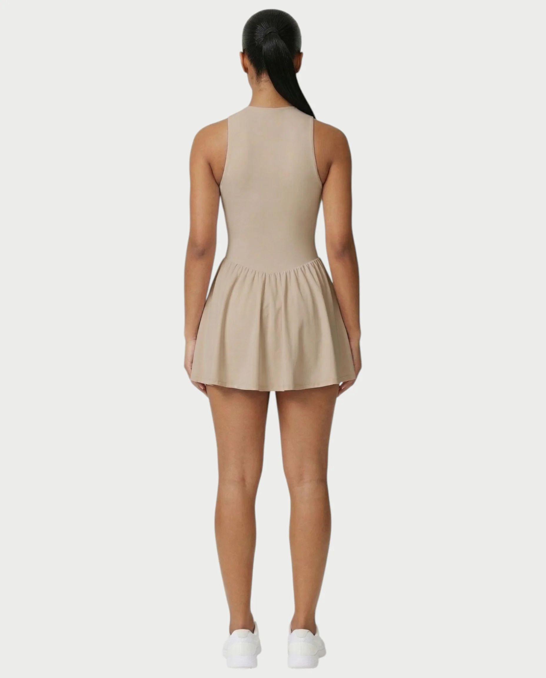 CAPRICE Zip-Front Sport Flared Tennis Skirt Mini Dress - Image 22