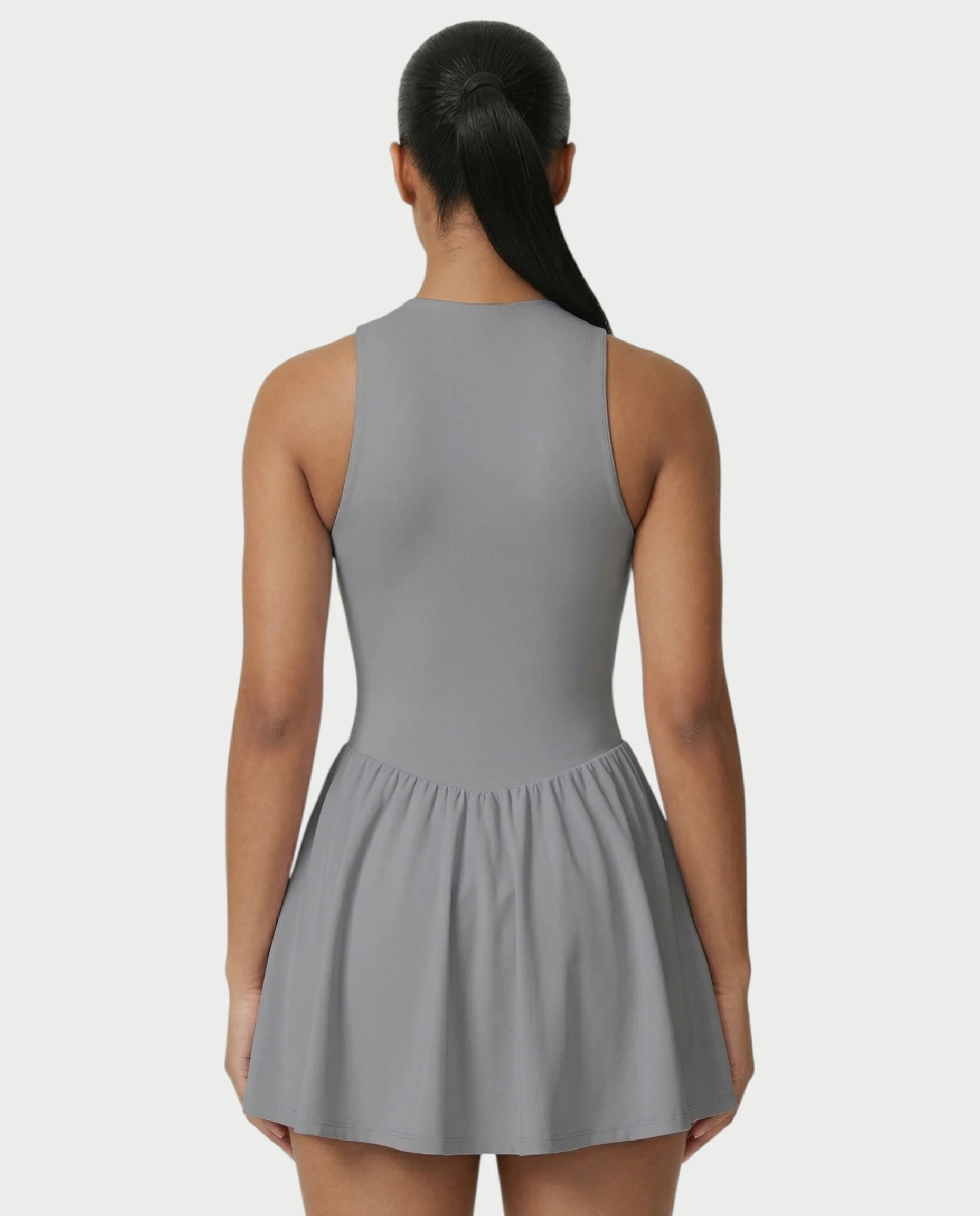 CAPRICE Zip-Front Sport Flared Tennis Skirt Mini Dress - Image 35
