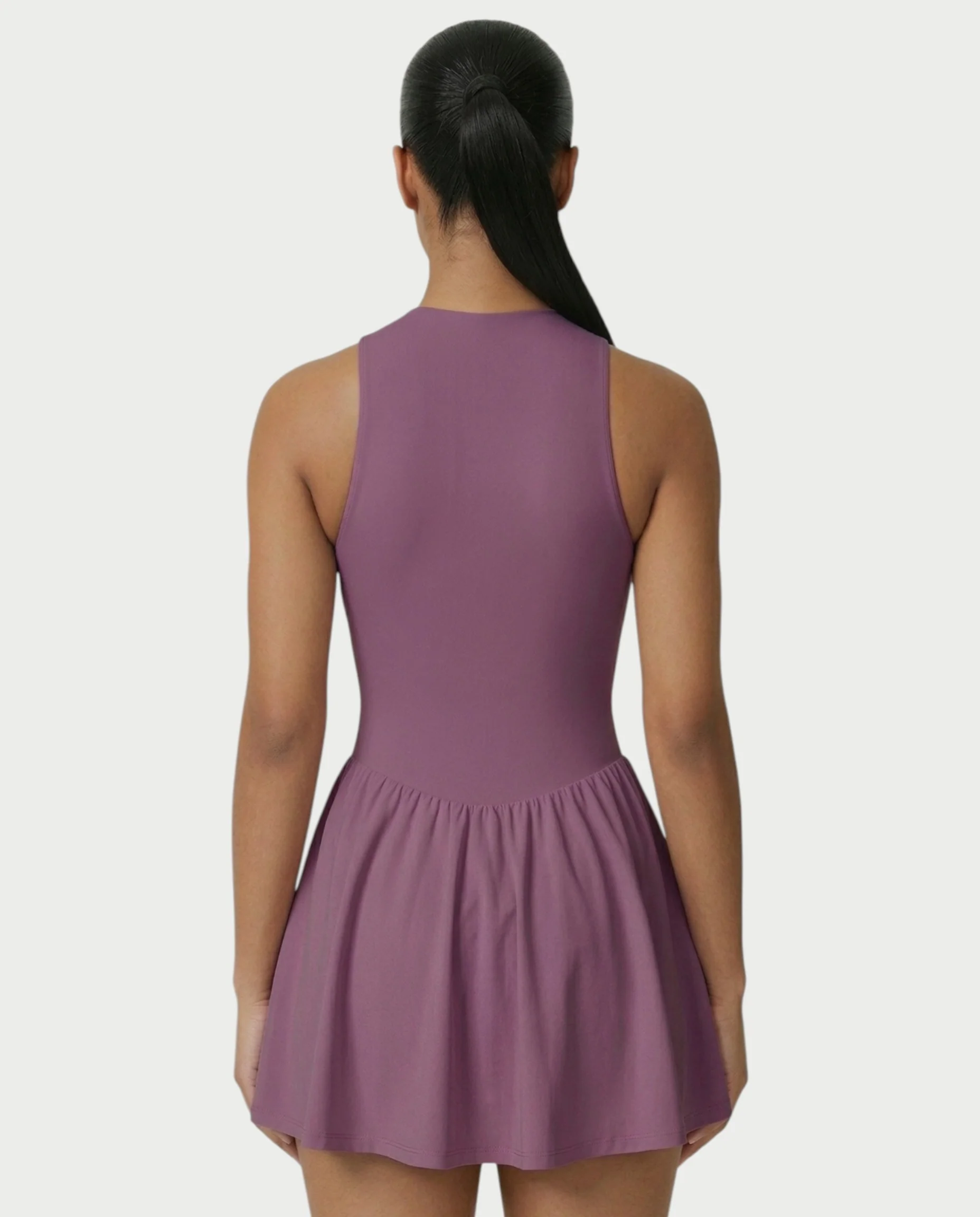 CAPRICE Zip-Front Sport Flared Tennis Skirt Mini Dress - Image 5