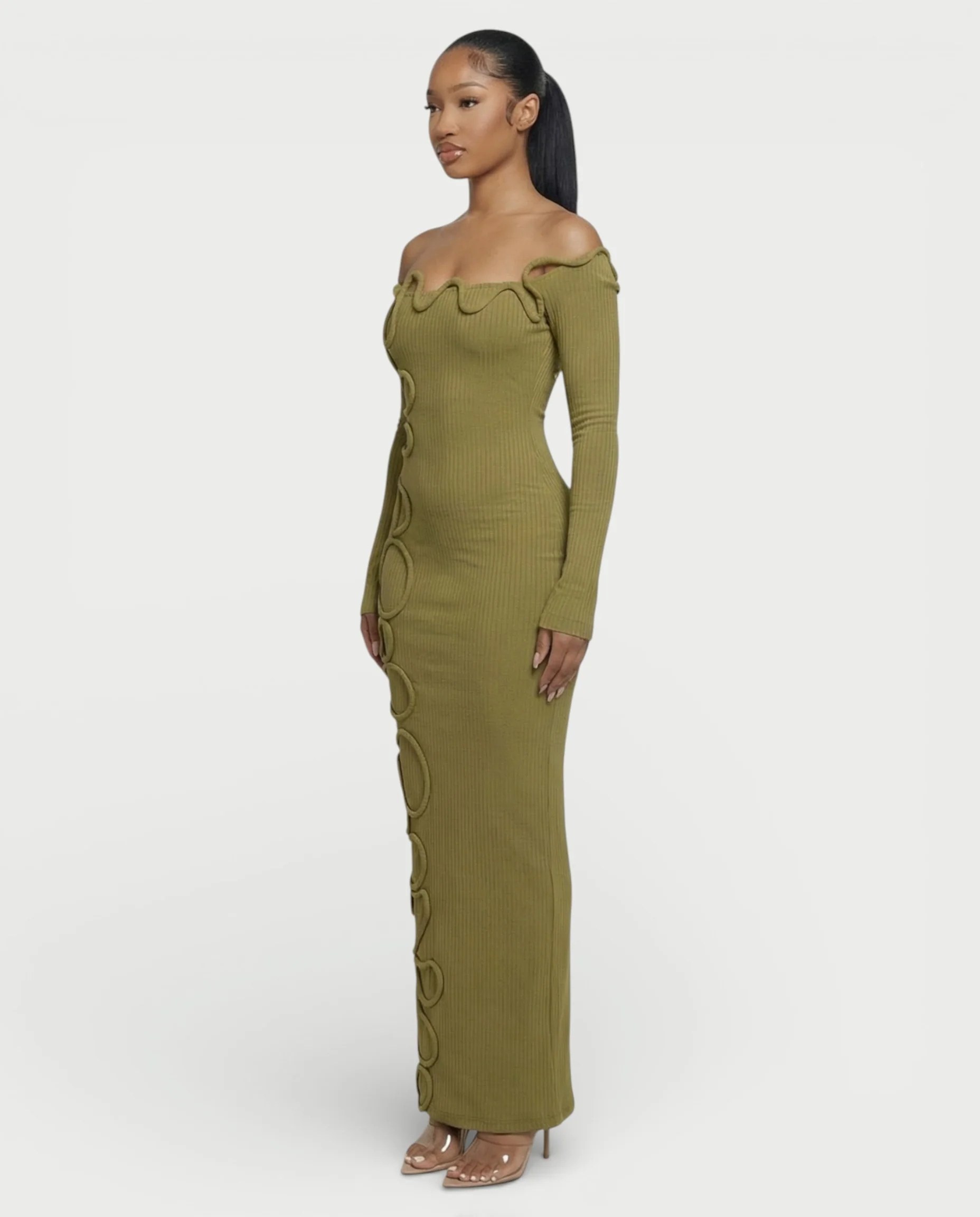 CARAMINA Sculptural Loop Maxi Gown - Image 3
