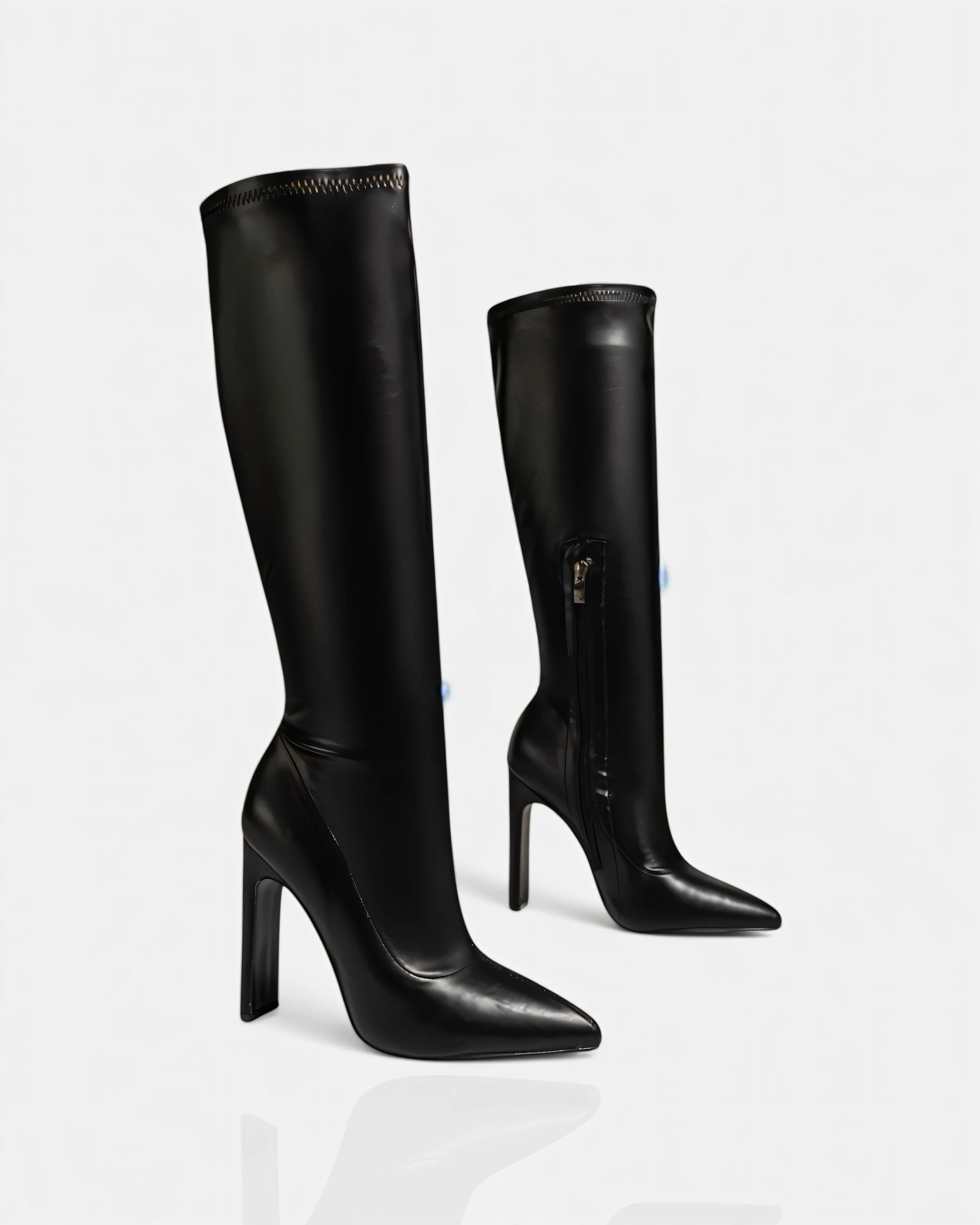 CHARLIE Faux Leather Knee-High Boots - Image 3