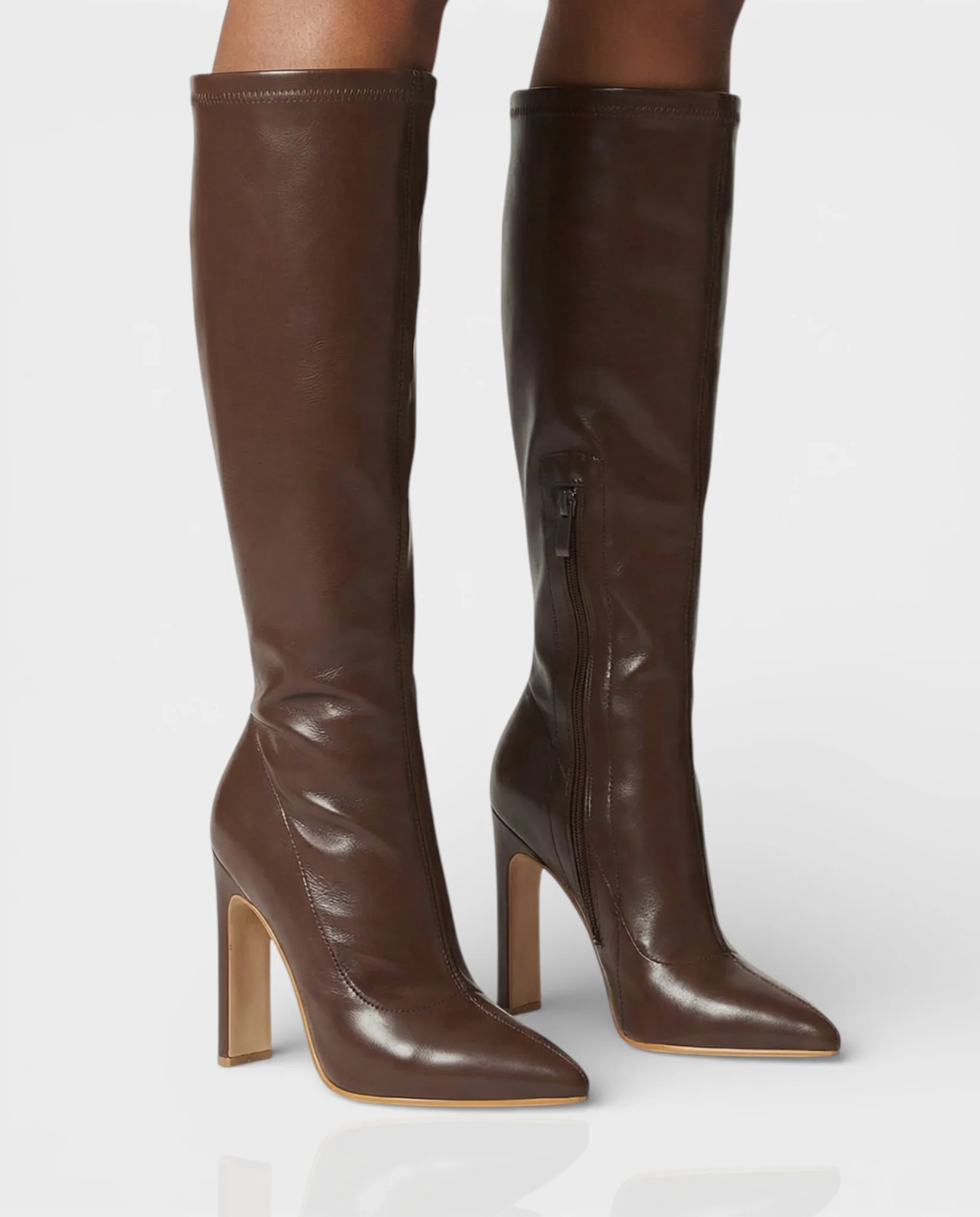 CHARLIE Faux Leather Knee-High Boots - Image 6