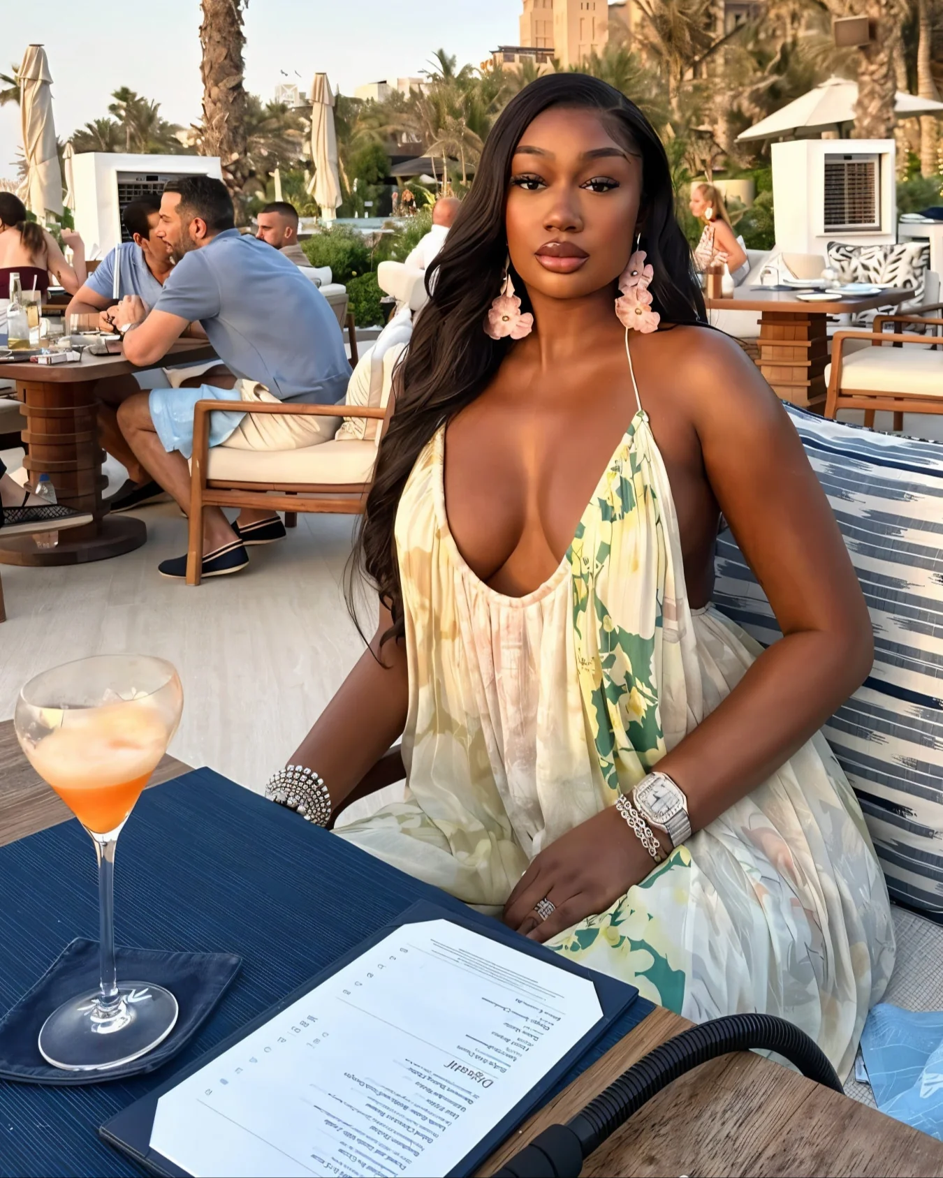 CONNIE Floral Print Halter Maxi Dress - Image 3