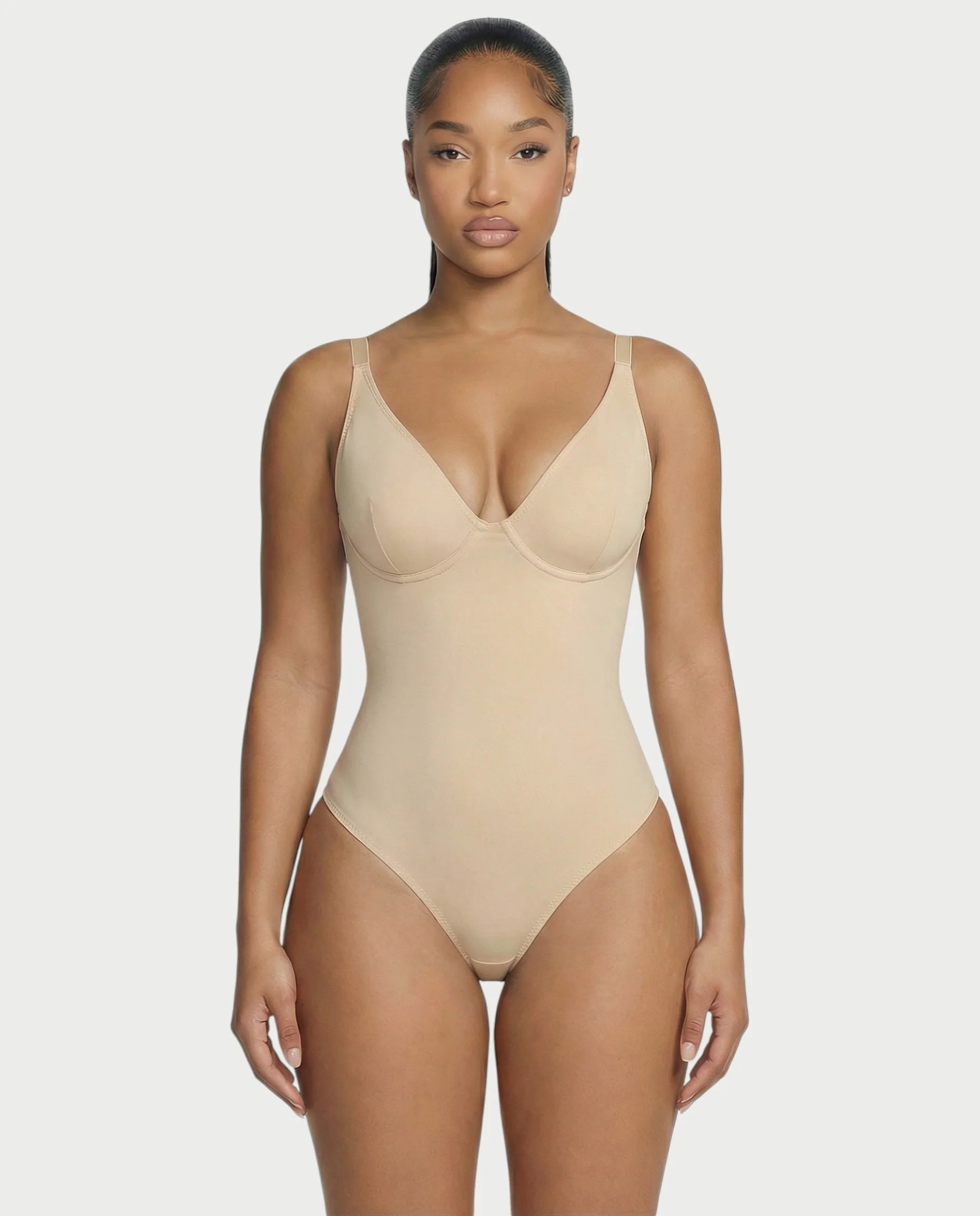 Deep-V Neck Shapewear Bodysuit - Image 11