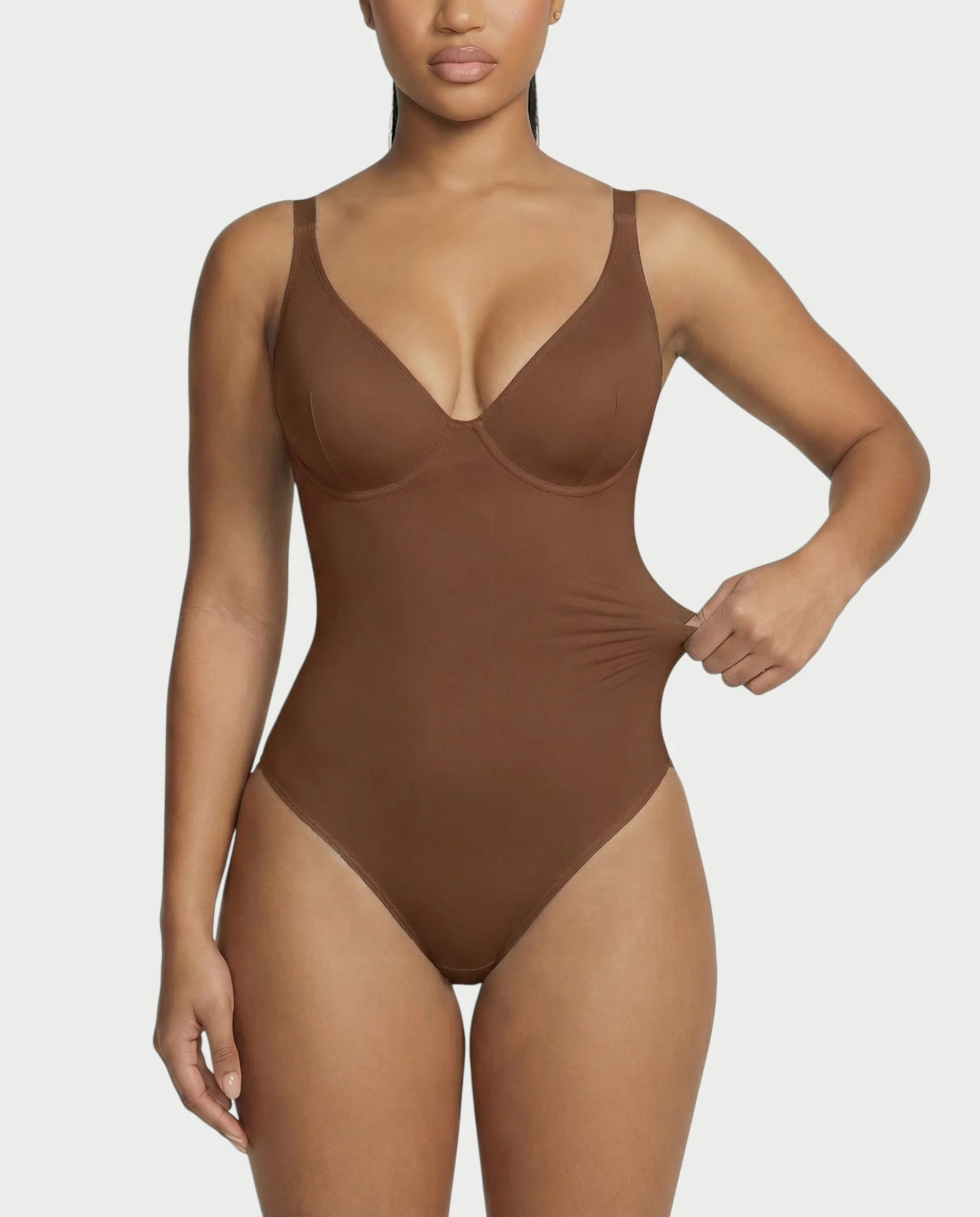 Deep-V Neck Shapewear Bodysuit - Image 17