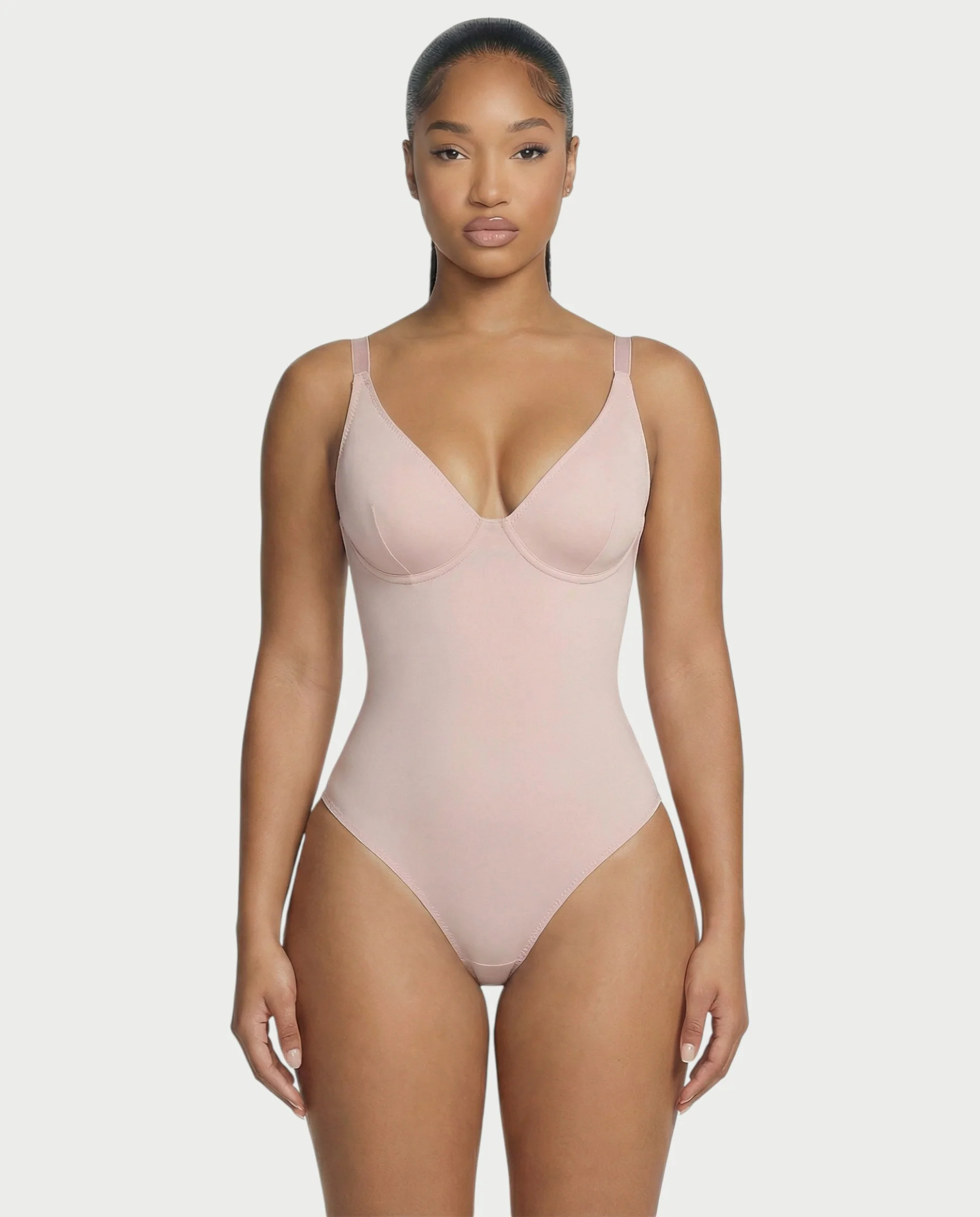 Deep-V Neck Shapewear Bodysuit - Image 21