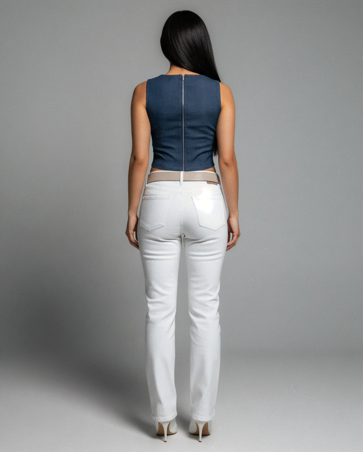 DINA Denim Cutout Top - Image 4
