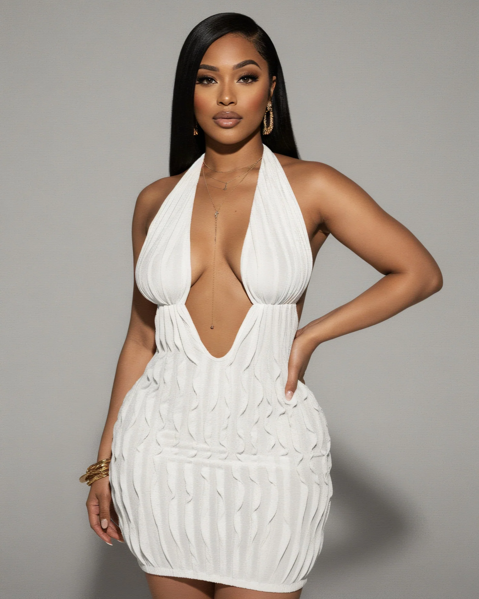 ELAINA Hollow Wavy Mini Dress - Image 14