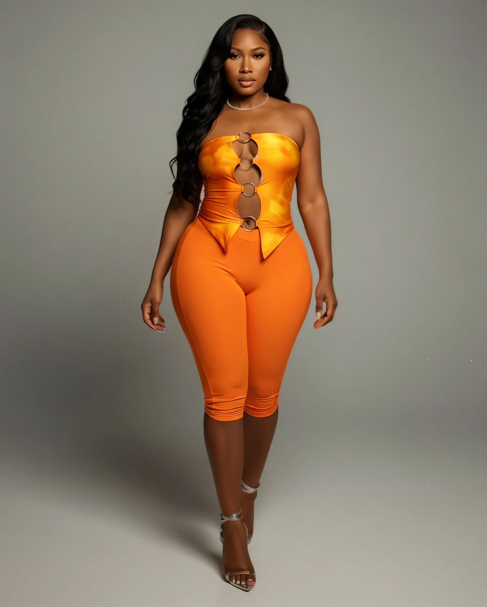 ELLIE Strapless Ring Detail Top & Capri Pants - Image 13