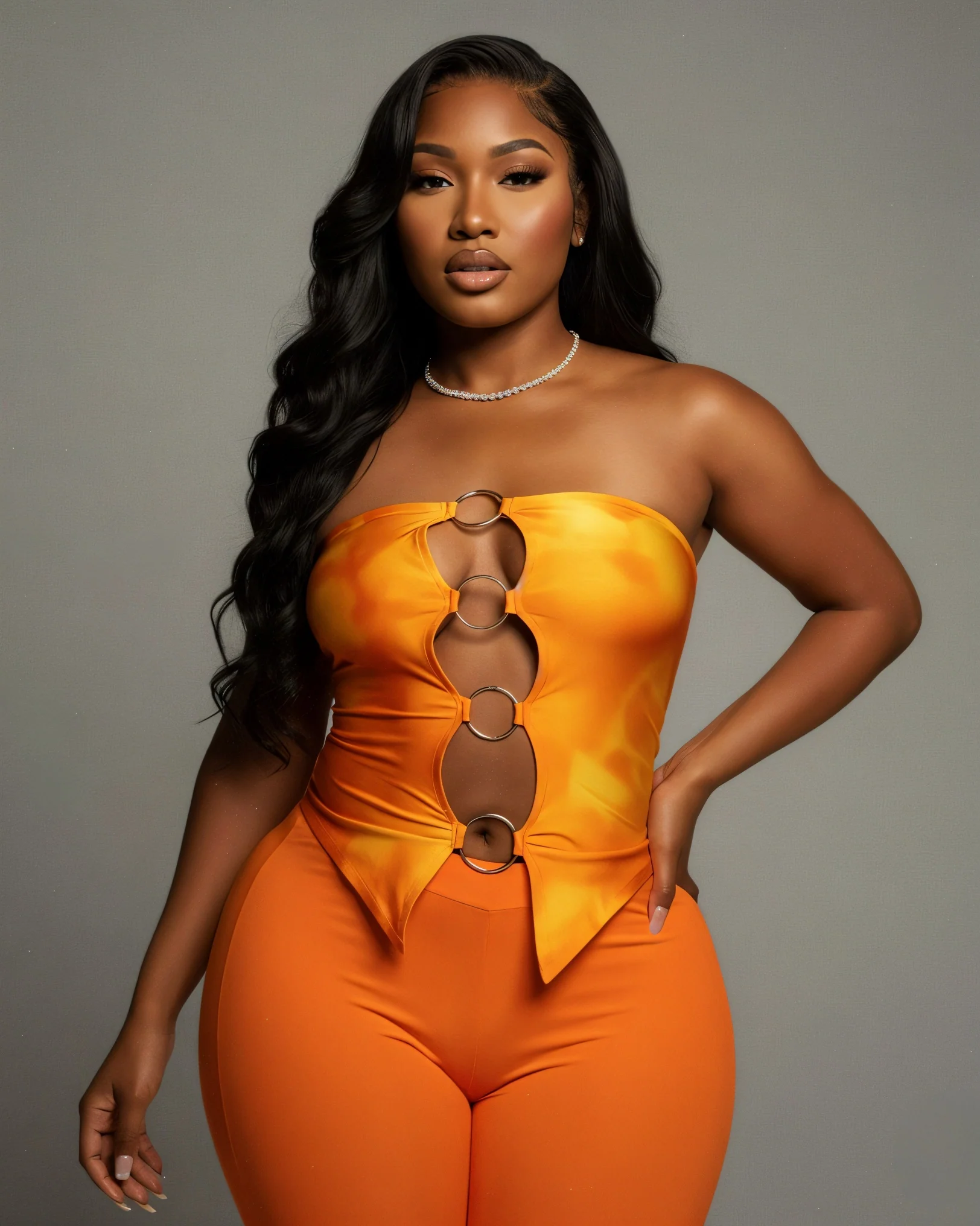 ELLIE Strapless Ring Detail Top & Capri Pants - Image 14