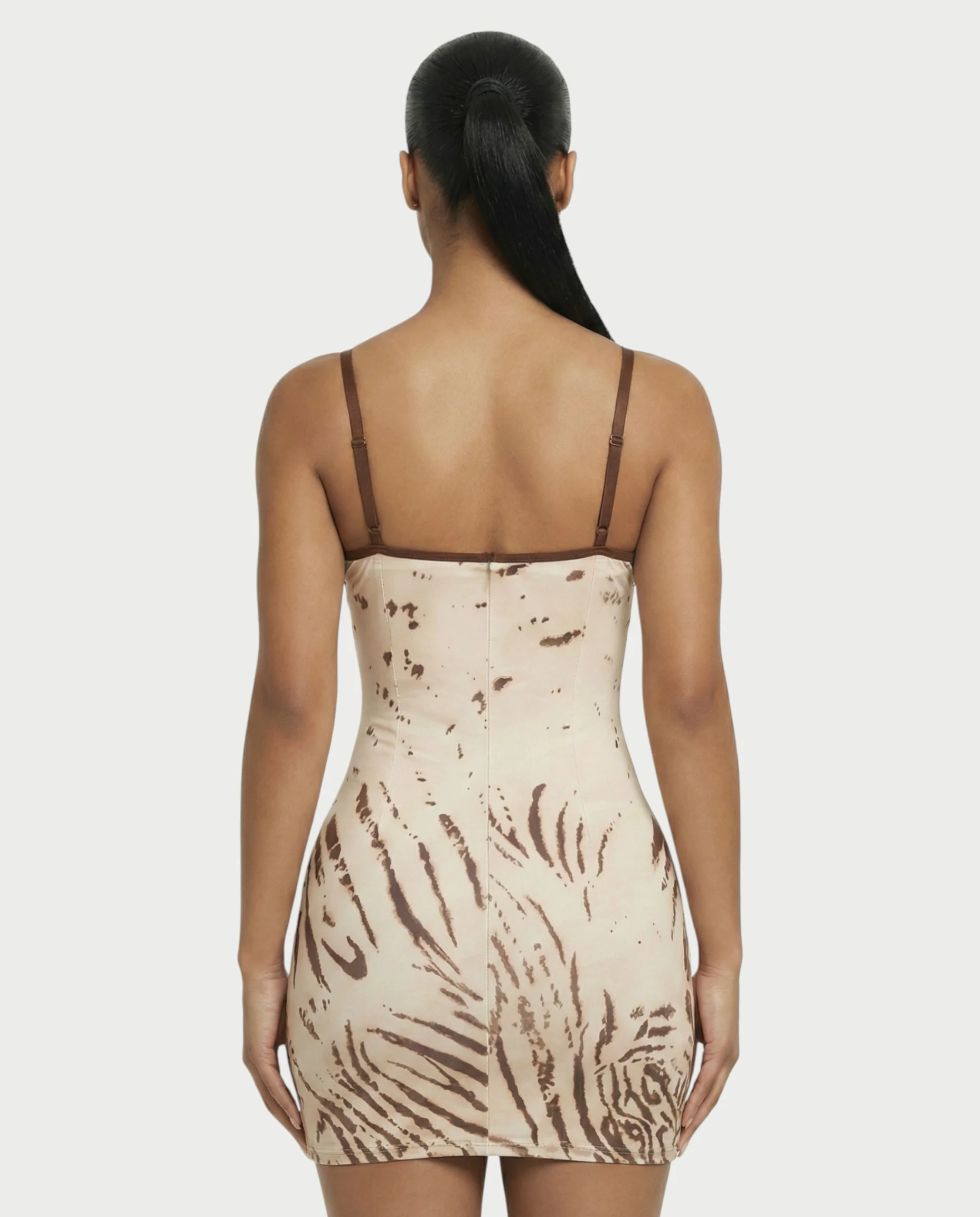 EMILIA Zebra Print Bodycon Mini Dress - Image 5