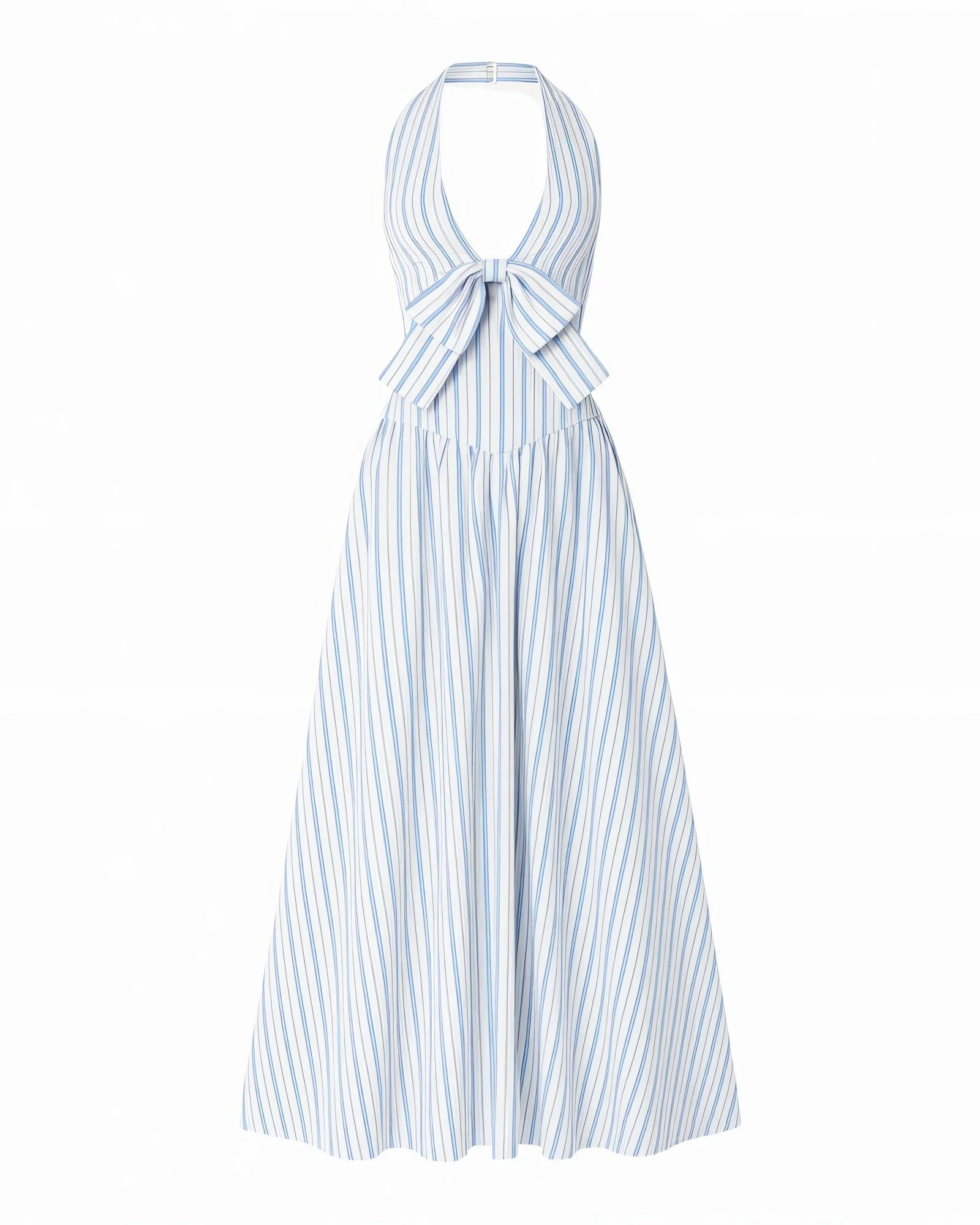FENICIA Striped Halter Midi Dress - Image 5