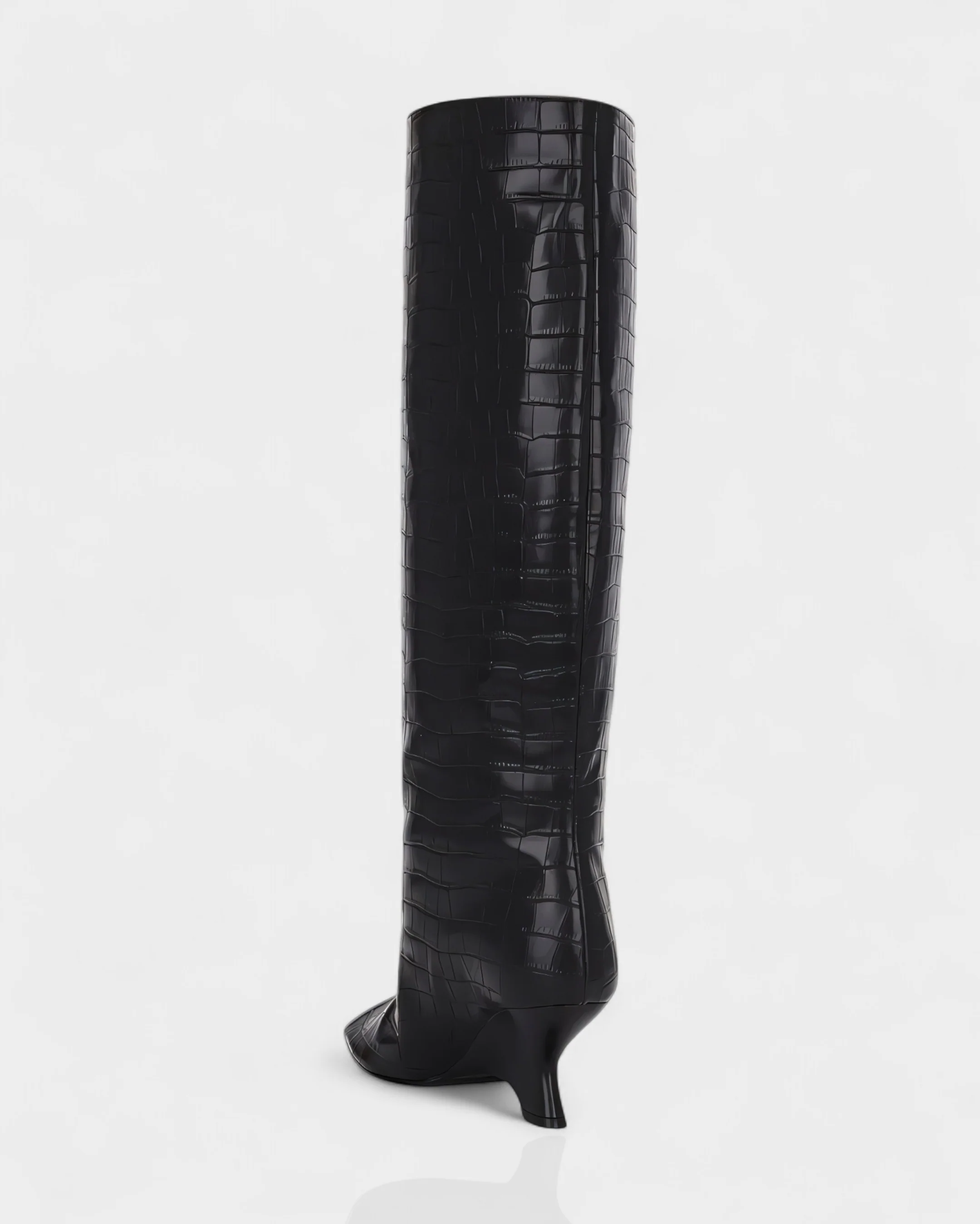 HELIRA Peep Toe Wedge Knee High Boots - Image 24