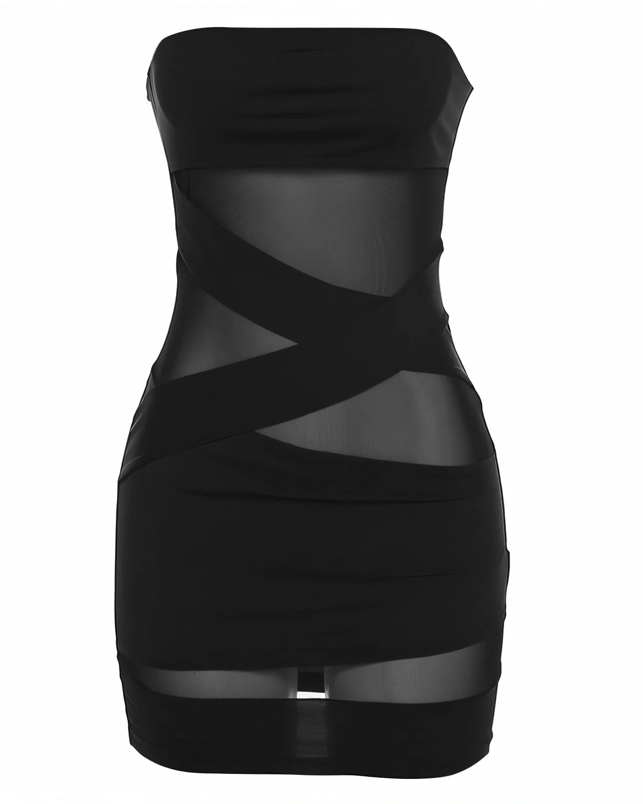 IRIS Mesh-cutout Mini Dress - Image 9