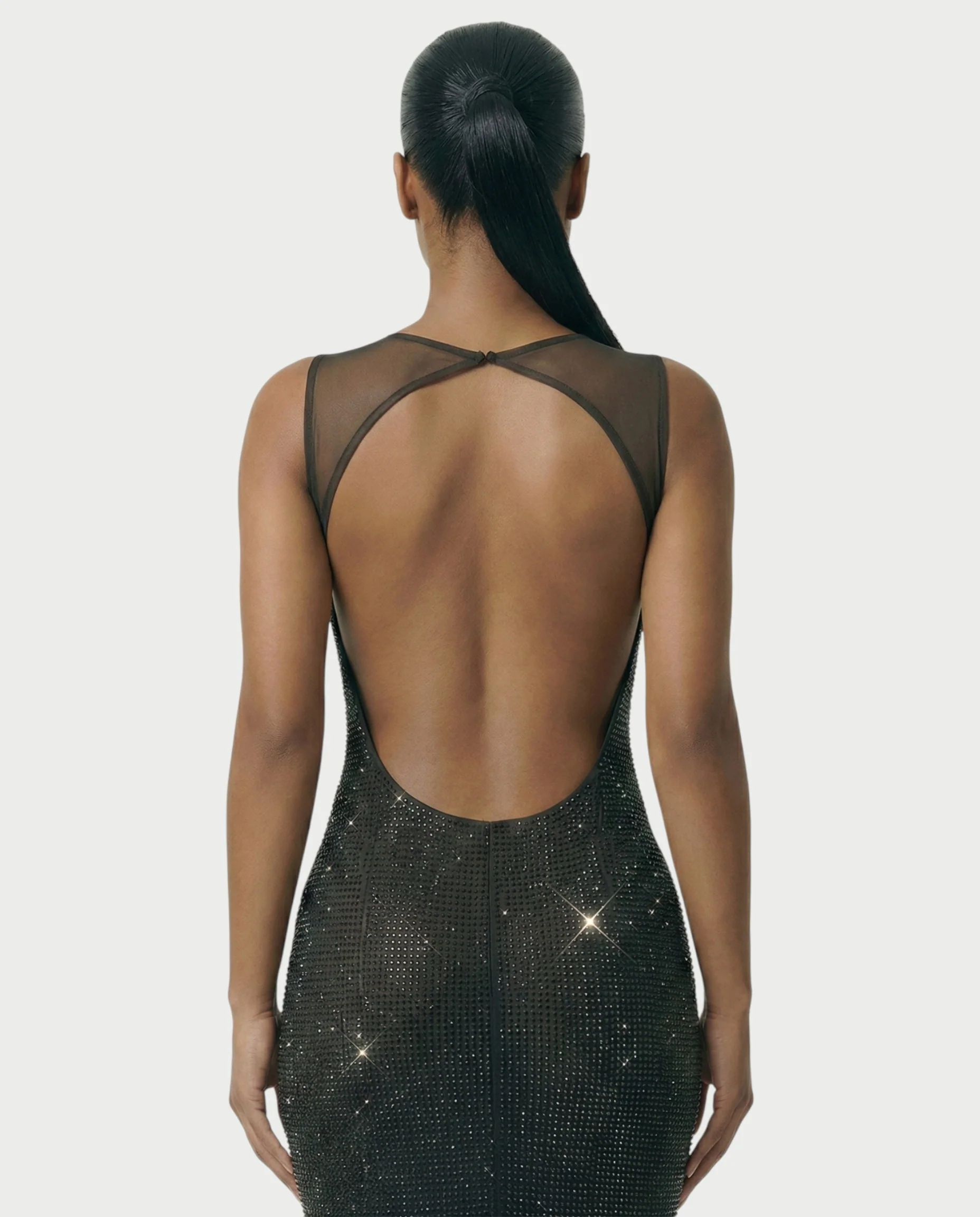 JADA Rhinestone Embelished Open-Back Maxi Dress - Image 10