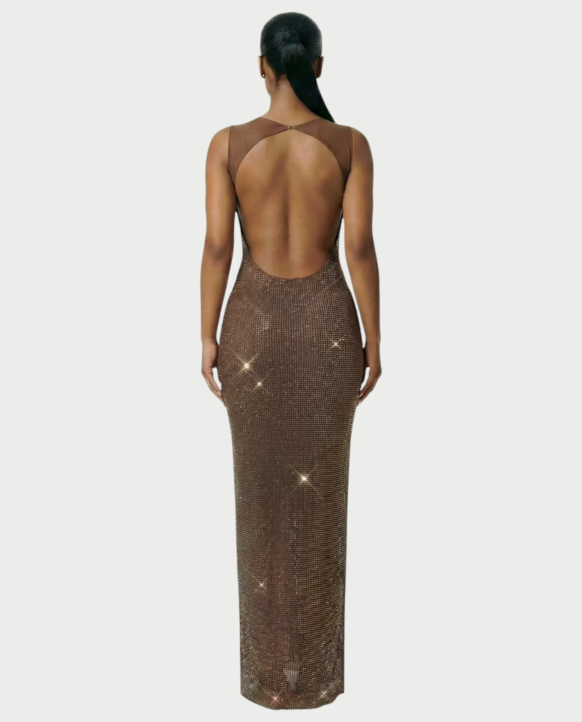 JADA Rhinestone Embelished Open-Back Maxi Dress - Image 17