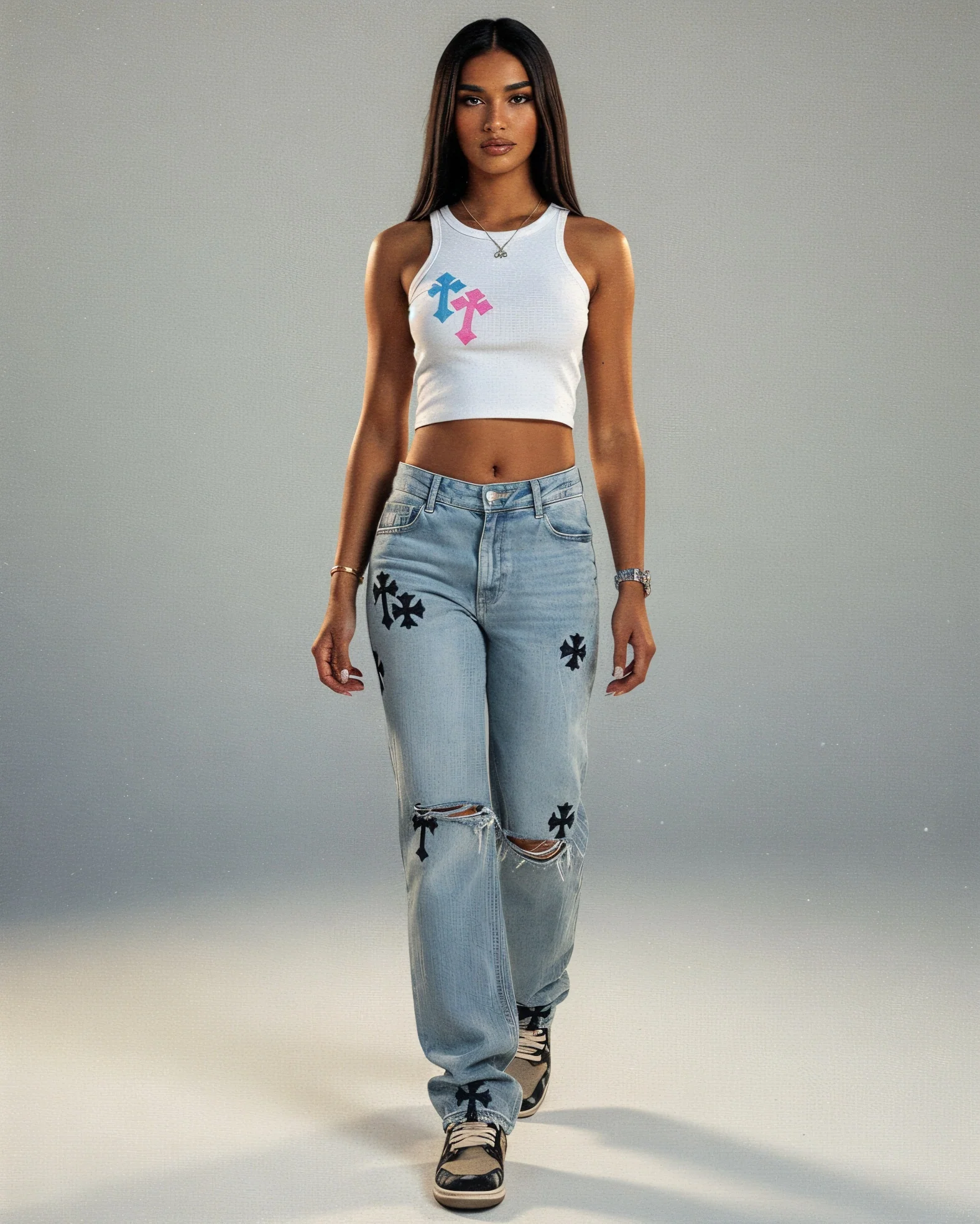 JEMI Cross Detail Crop Top - Image 9