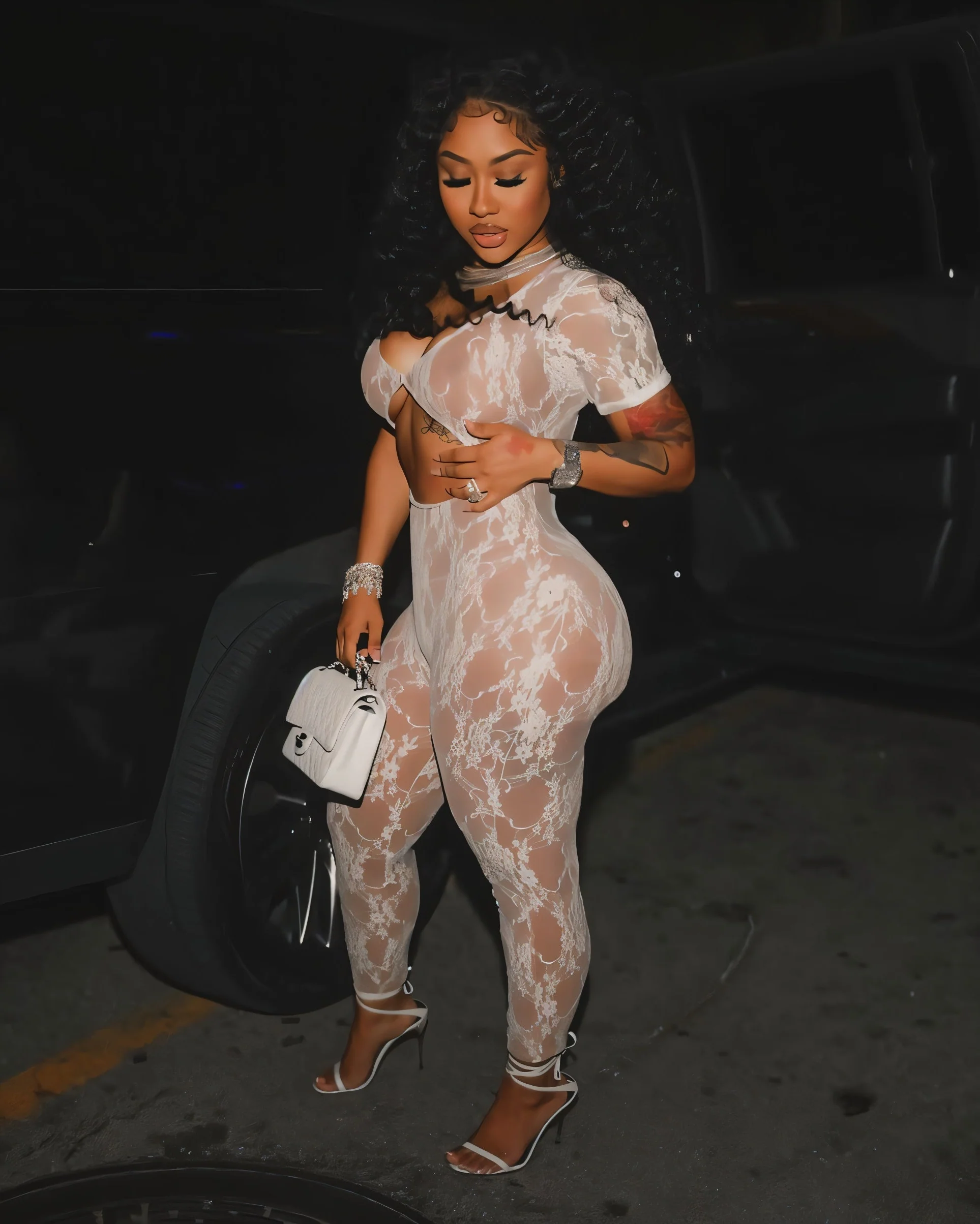 KALINA Open Back Lace Jumpsuit - Image 5