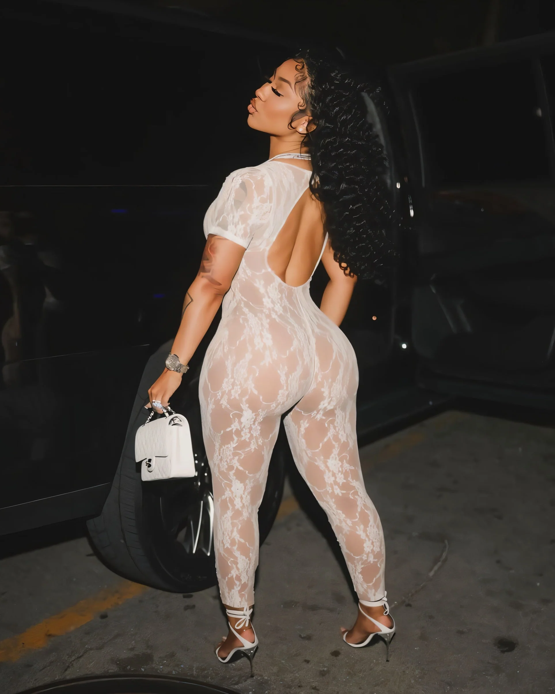 KALINA Open Back Lace Jumpsuit - Image 6