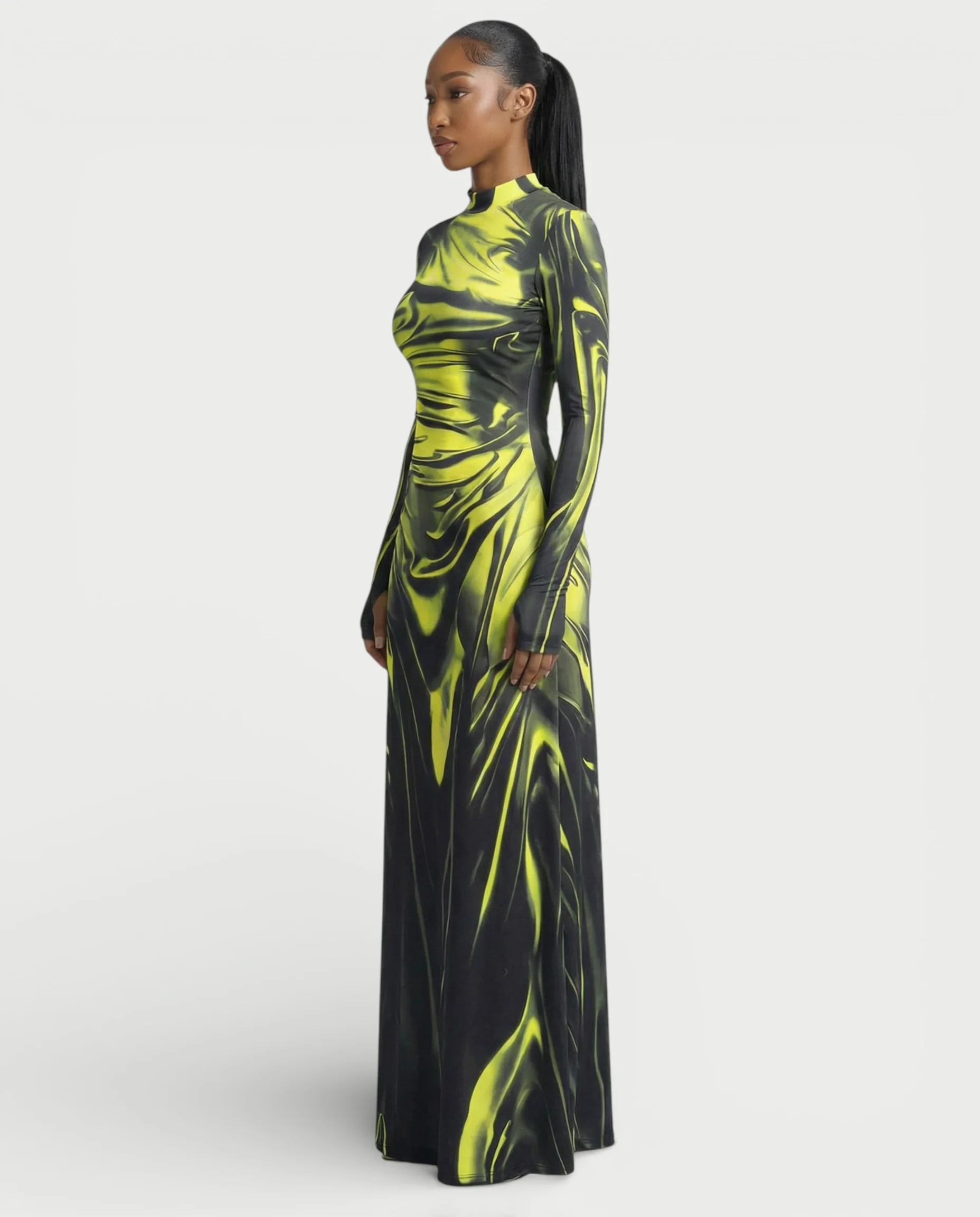 KASSIDY Illusion Maxi Dress - Image 3