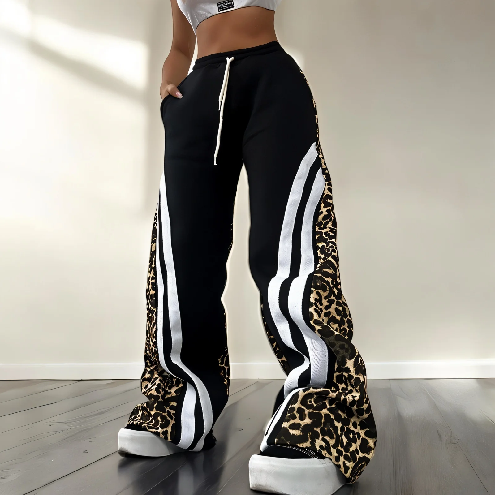 KIRA Leopard Track Pants - Image 5