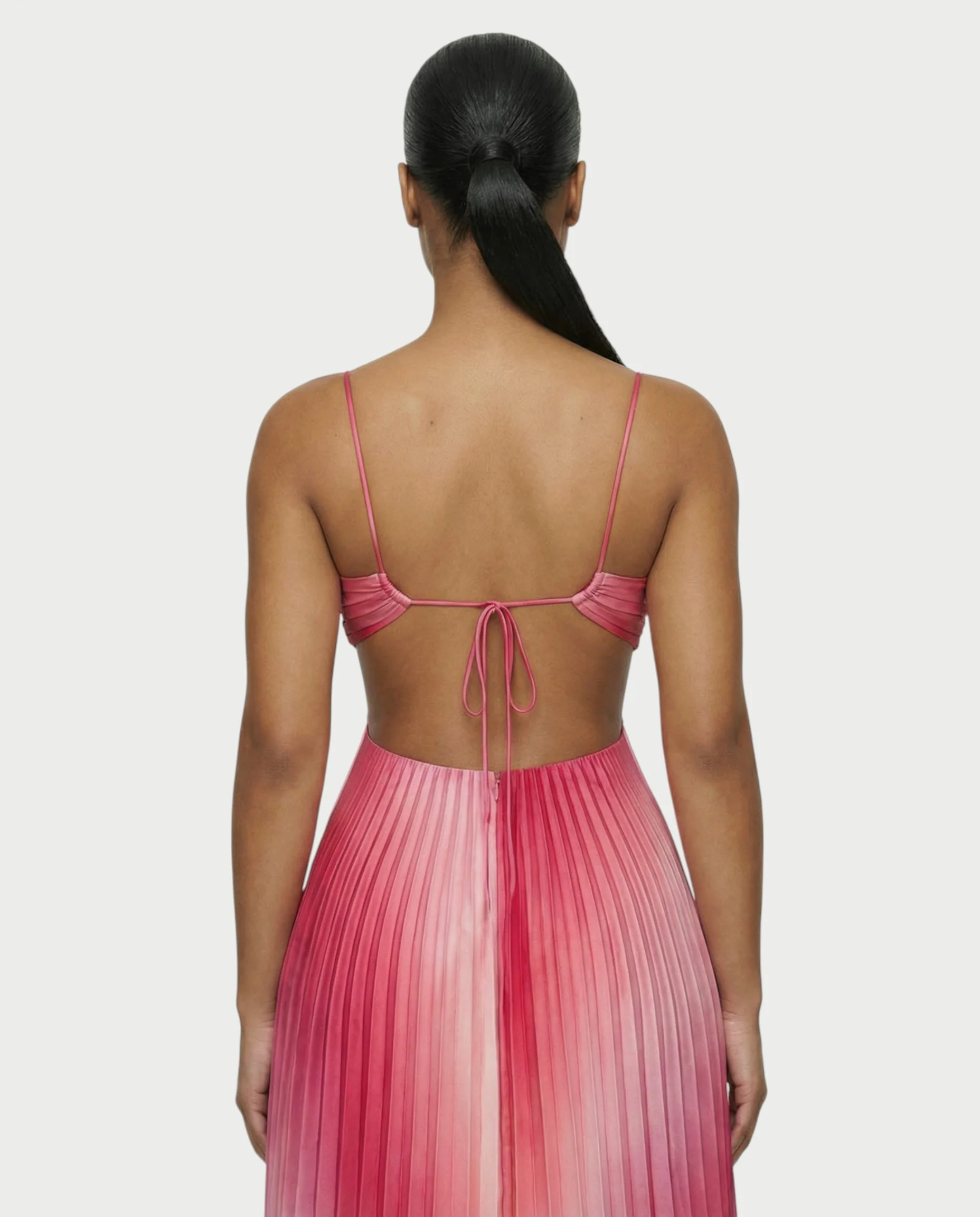 LIVIANA Ombre Pleated Maxi Dress - Image 5