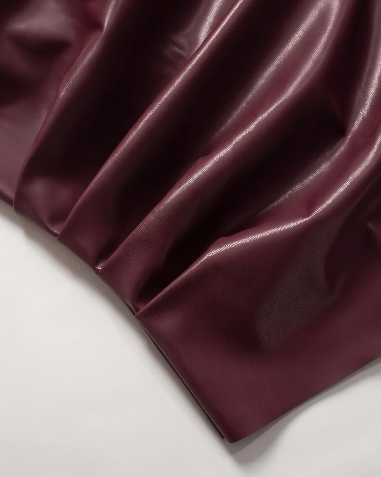 MABEL Faux Leather Draped Top - Image 8