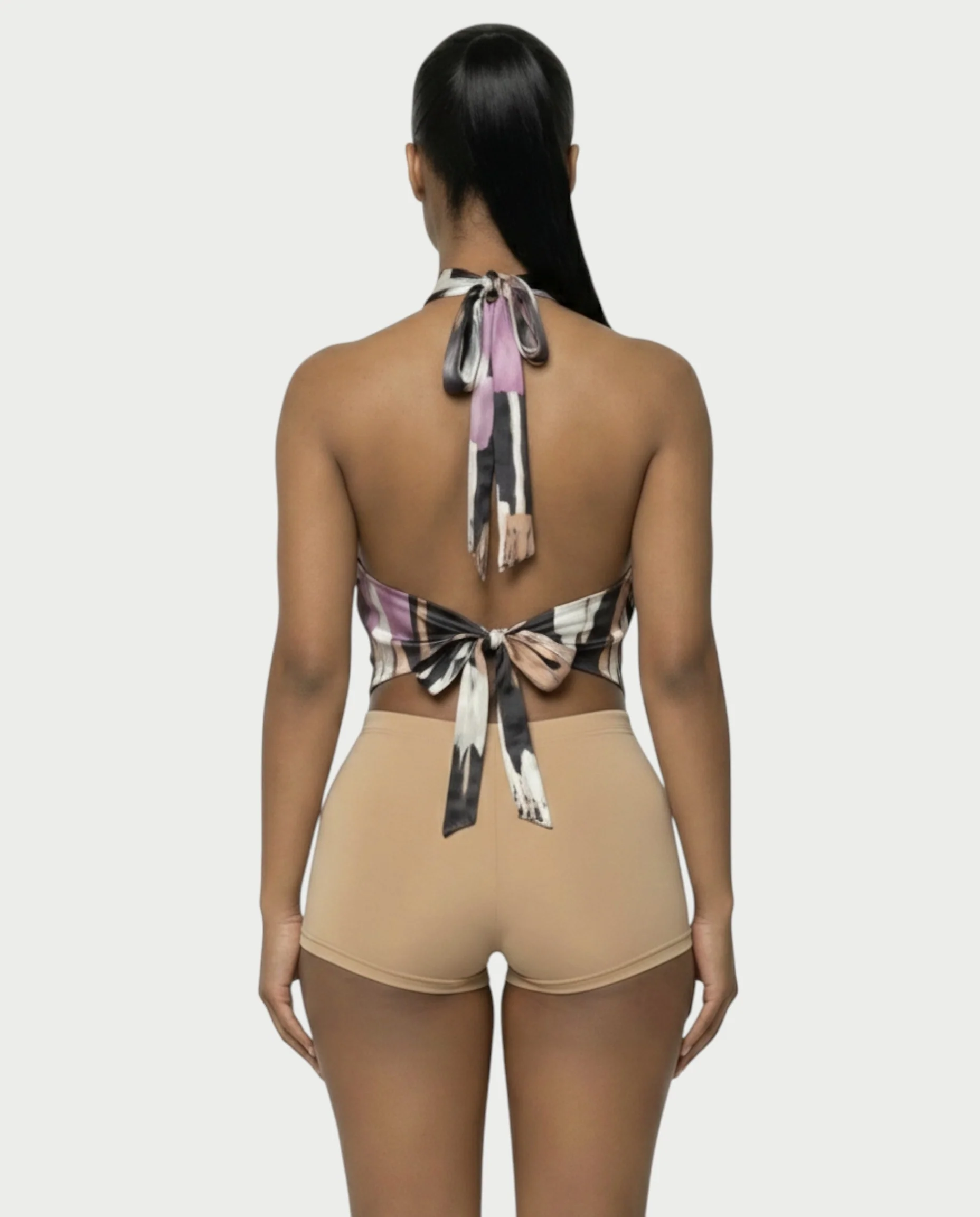 MAEVYN Backless High Neck Top & Shorts Set - Image 10