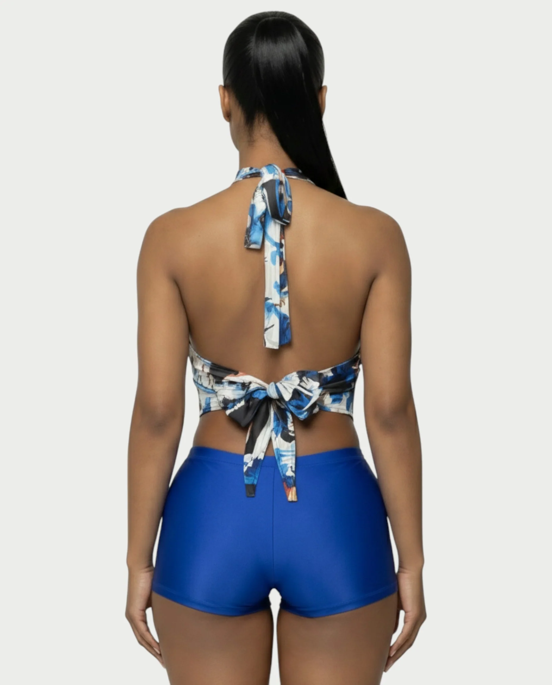 MAEVYN Backless High Neck Top & Shorts Set - Image 5